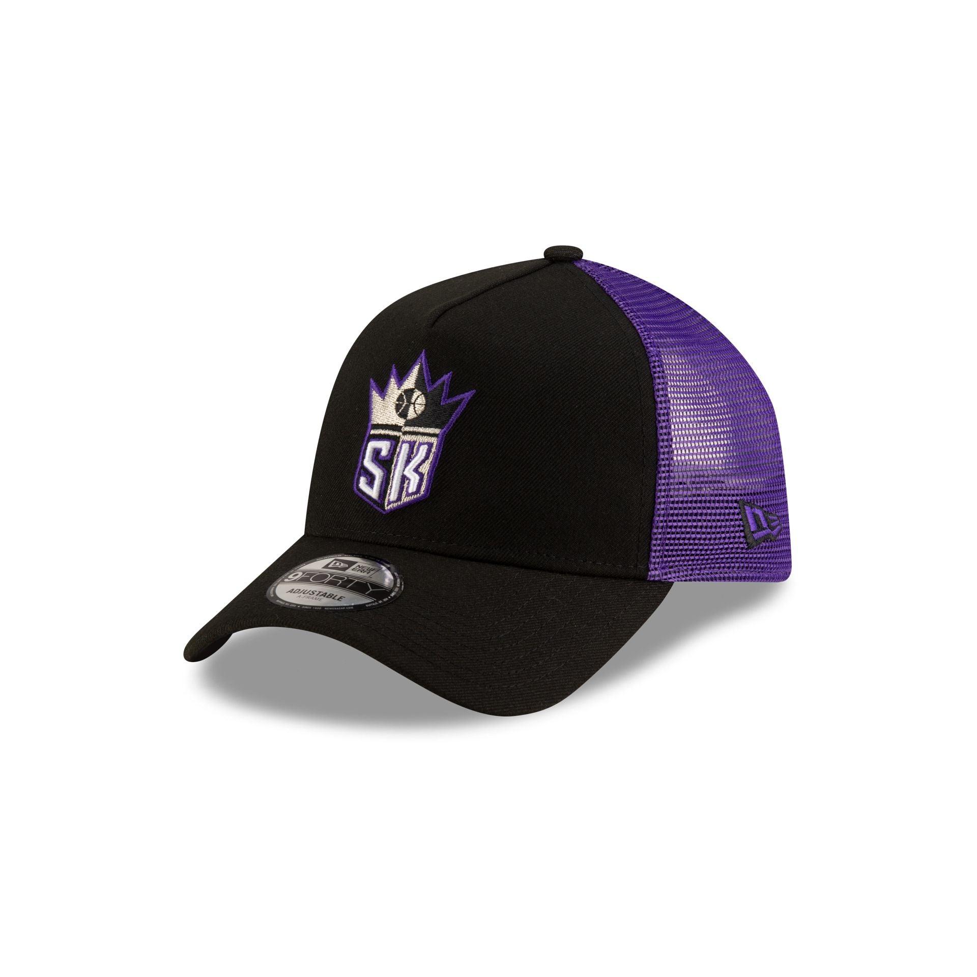 Sacramento Kings Classic Edition Black 9FORTY A-Frame Trucker Hat Male Product Image