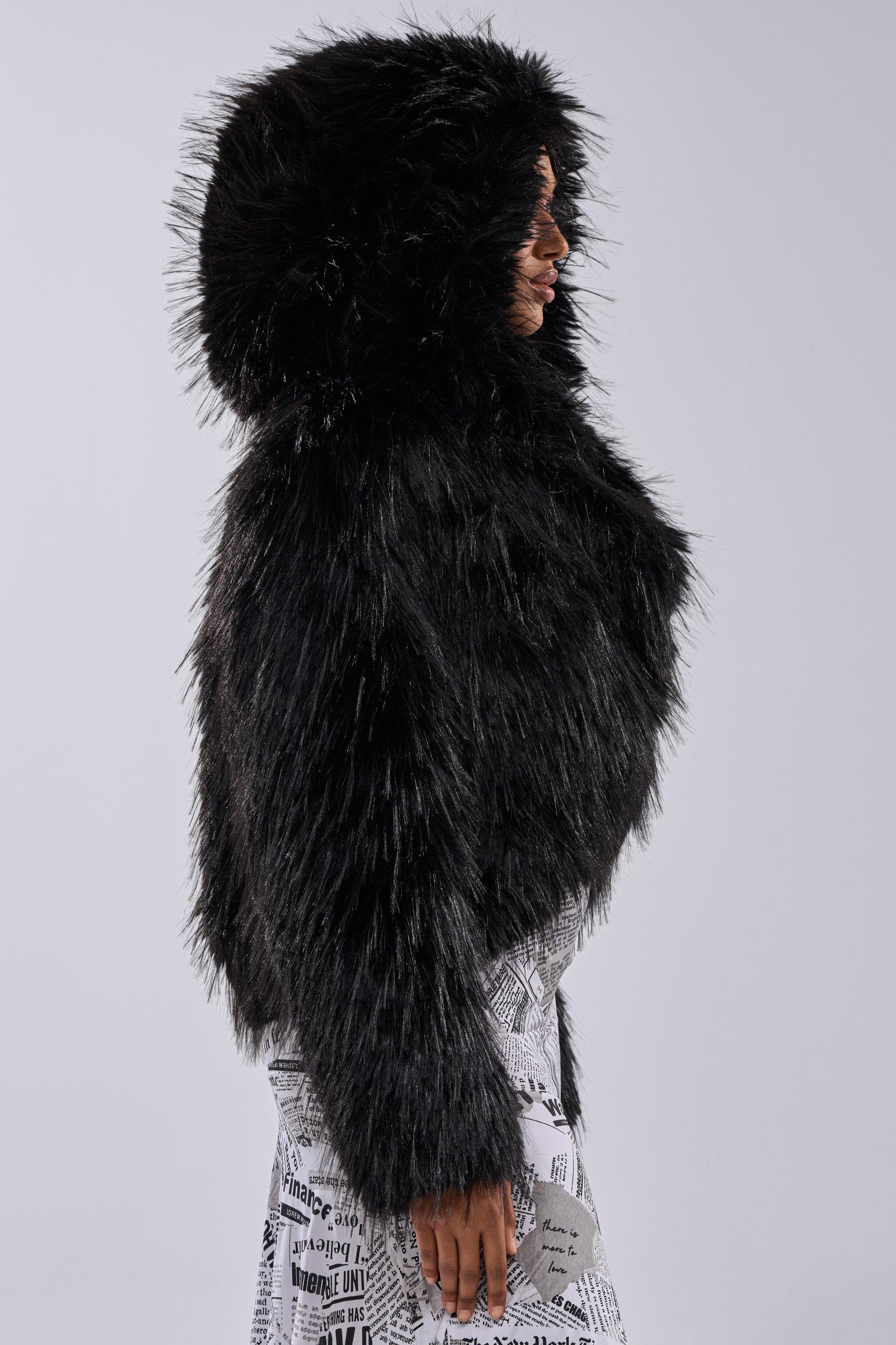 LOSING IT HOODED FAUX FUR Product Image