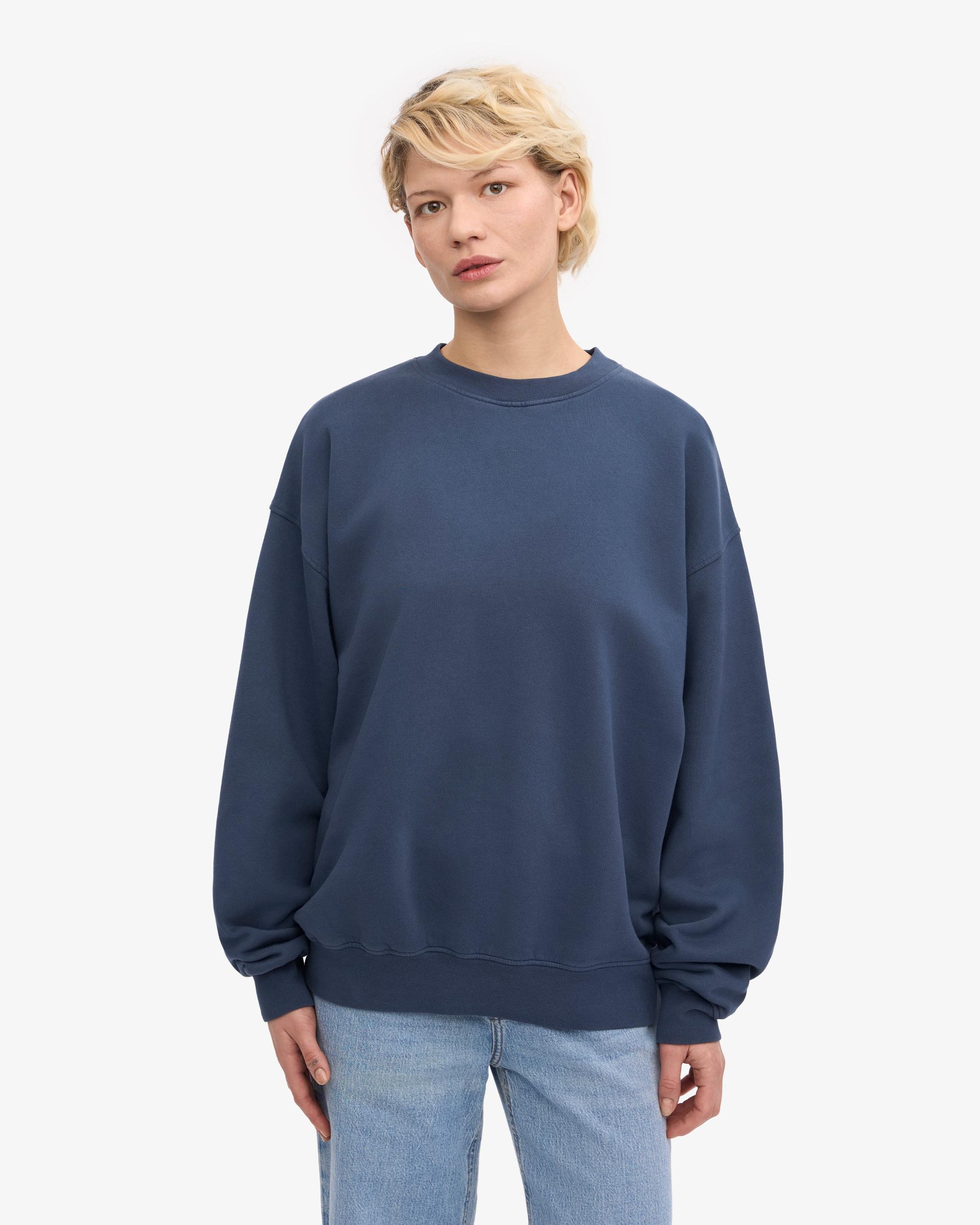 Organic Oversized Crew - Petrol Blue Product Image