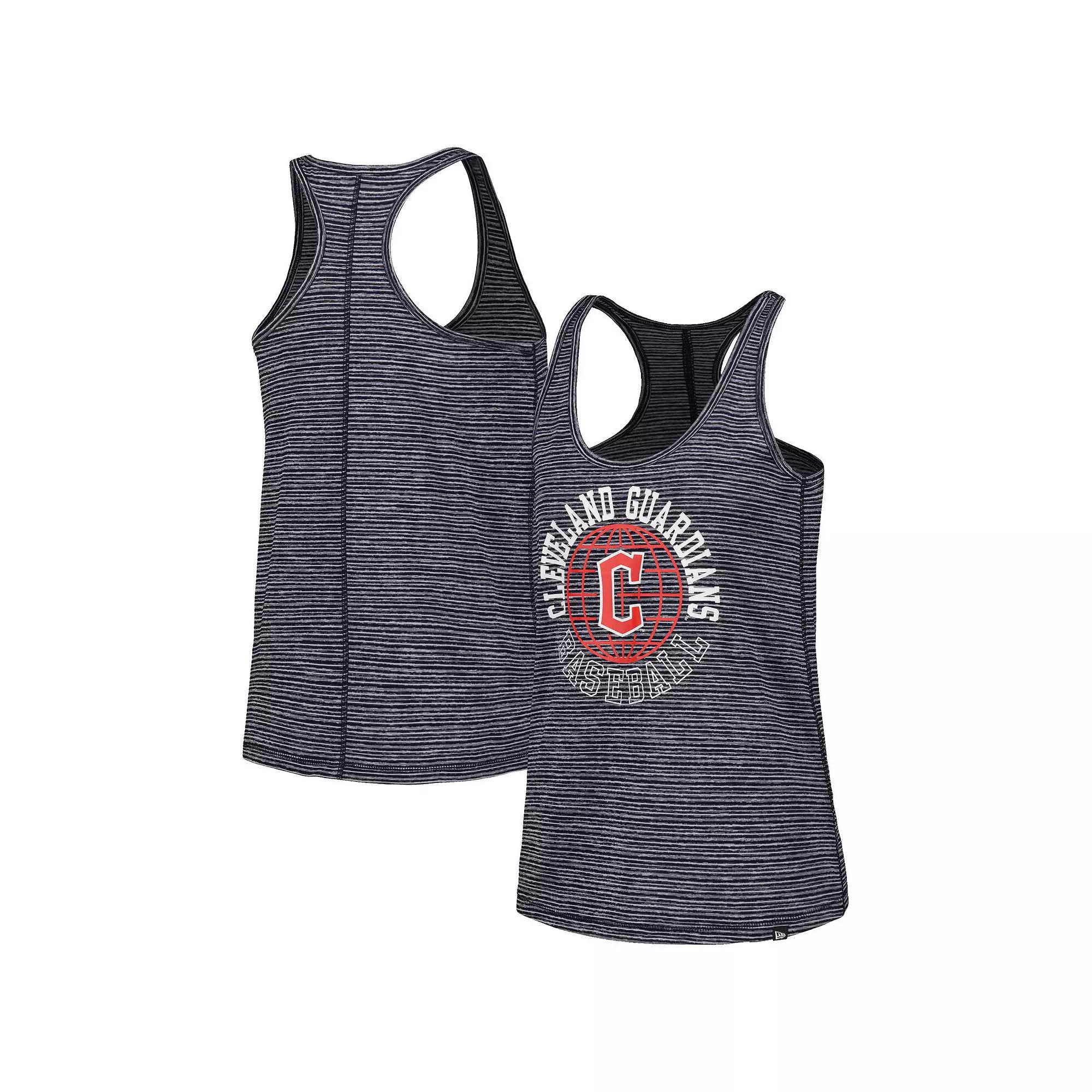 Women's New Era Navy Cleveland Guardians Active Racerback Tank Top,  Product Image