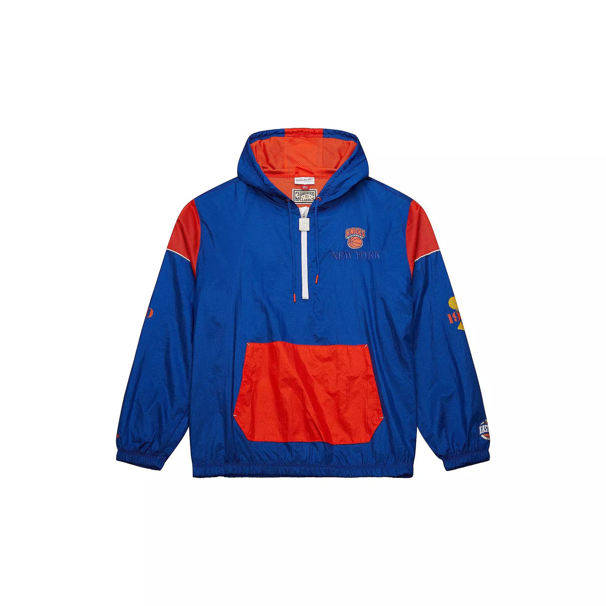 Unisex Mitchell & Ness  Blue New York Knicks Hardwood Classics Team OG 3.0 Anorak Half-Zip Windbreaker Jacket, Adult Unisex, Size: 3XL Product Image