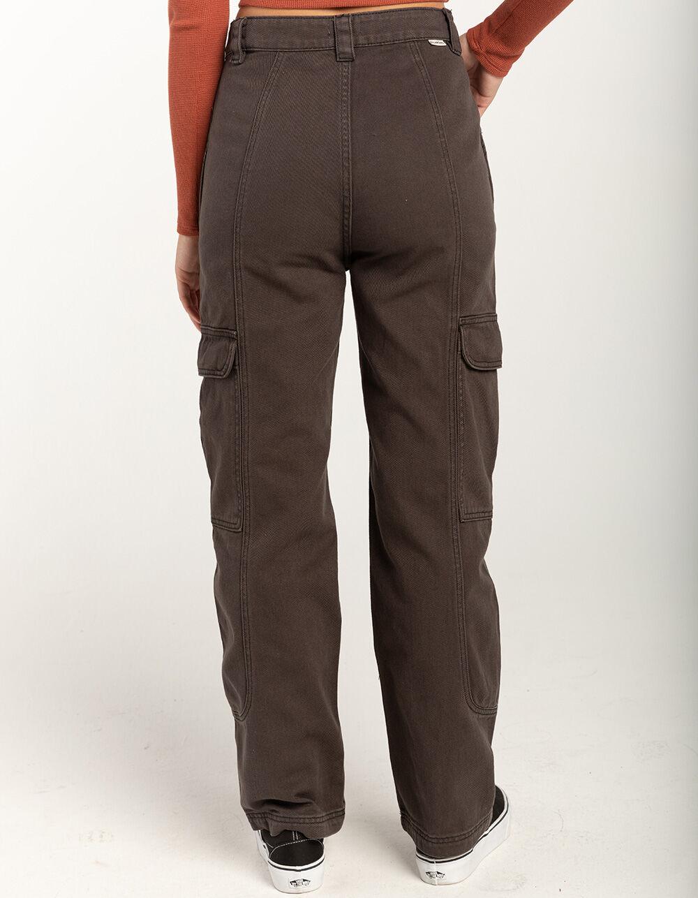 BILLABONG Wall To Wall Womens Denim Cargo Pants - OFF-BLACK Product Image