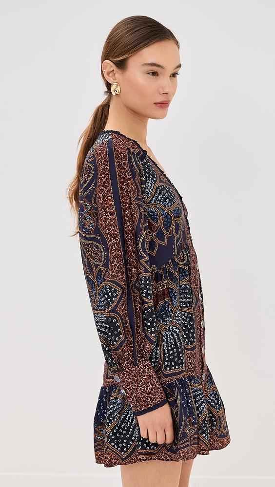 FARM Rio Floral Glam Blue Mini Dress | Shopbop Product Image