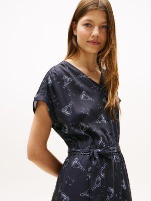Nautical Print Midi Dress Product Image