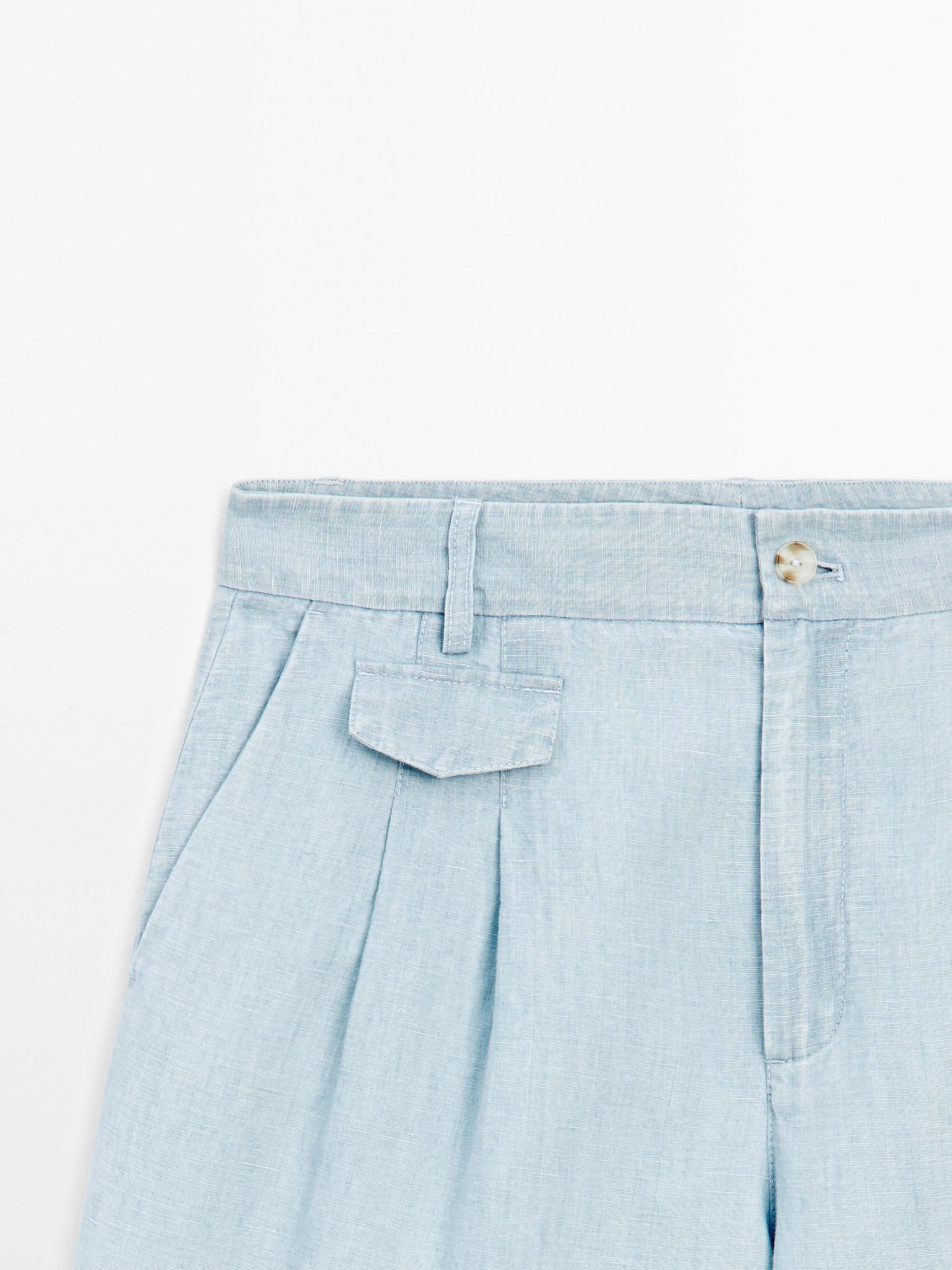 Flowing cotton blend jeans Product Image