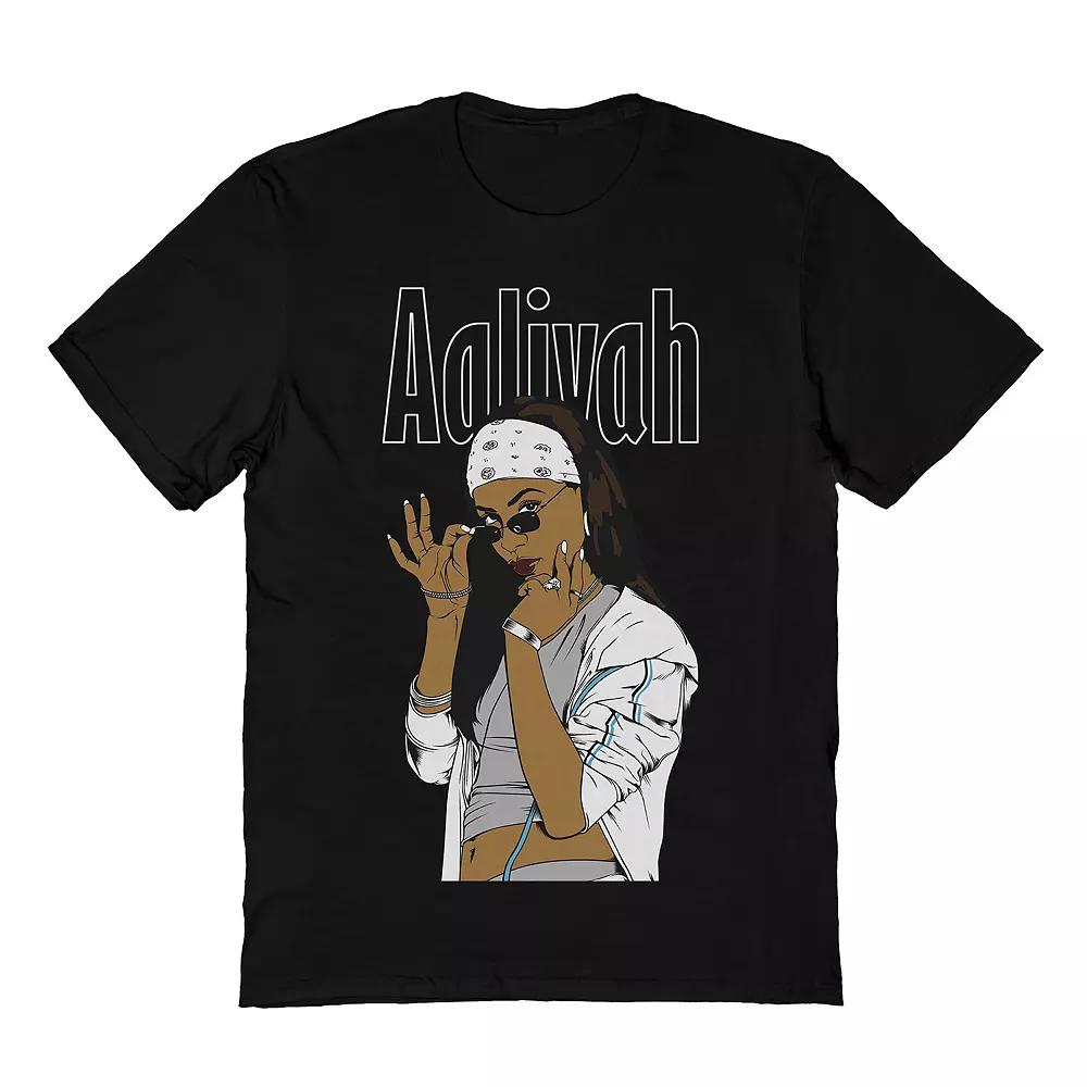 Men's Aaliyah Illustration Tee, Size: Large, Black Product Image
