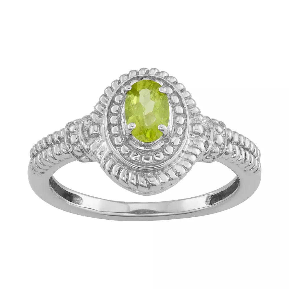 Jewelexcess Sterling Silver 0.40 C.T.W. Gemstone Ring, Women's, Size: 6, Peridot Product Image