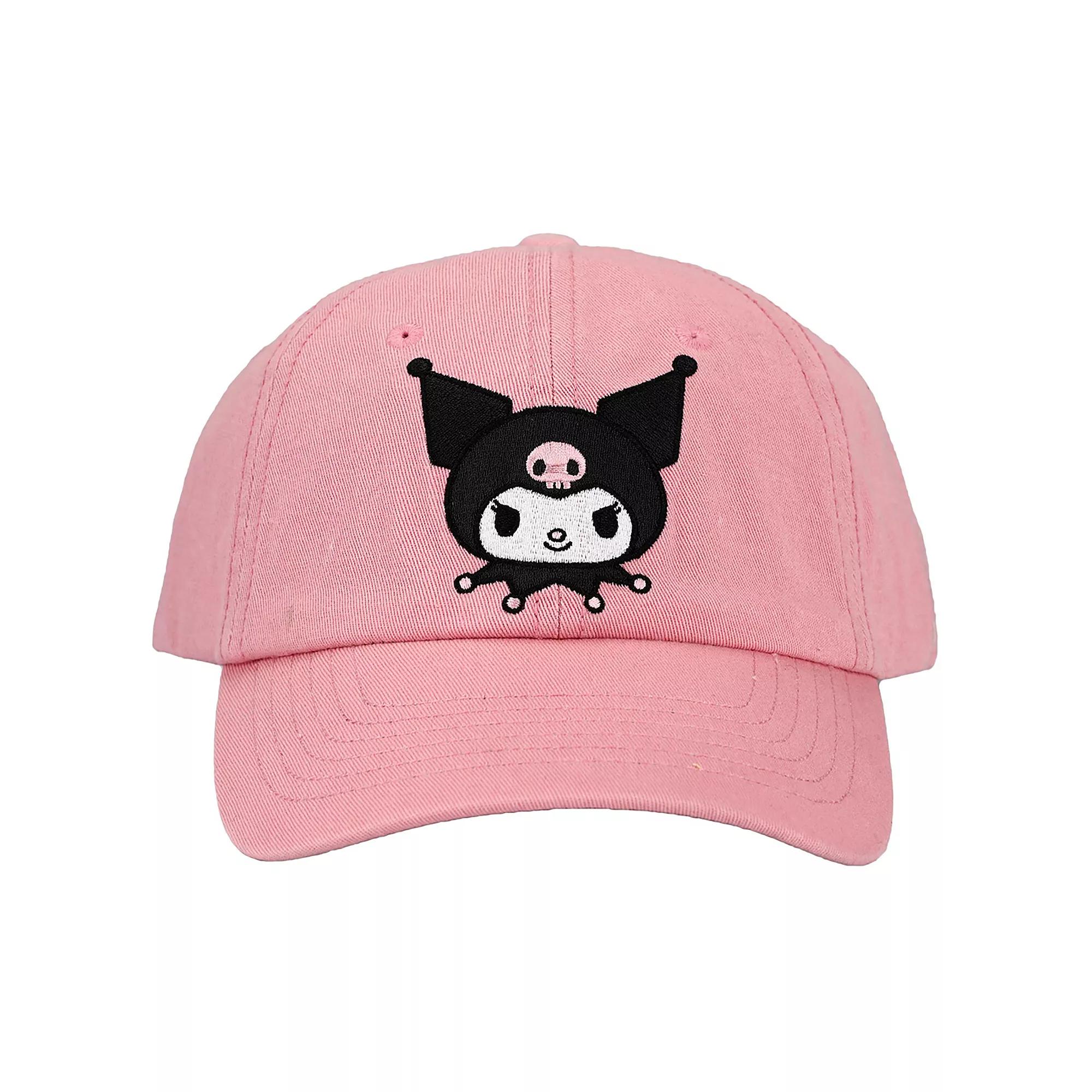 Women's Kuromi Embroidery Twill Hat, Pink Product Image