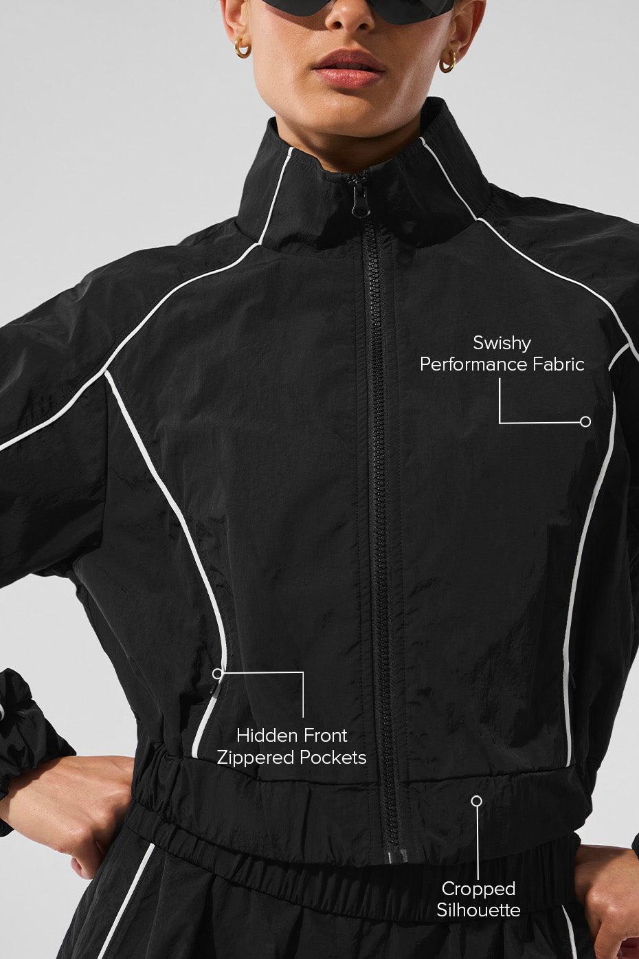 Motivate Full-Zip Track Jacket - Black/White Product Image