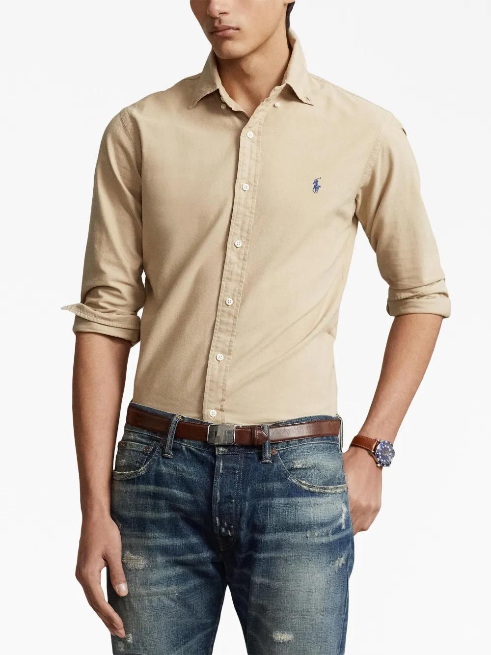 Polo Pony button-up cotton shirt Product Image