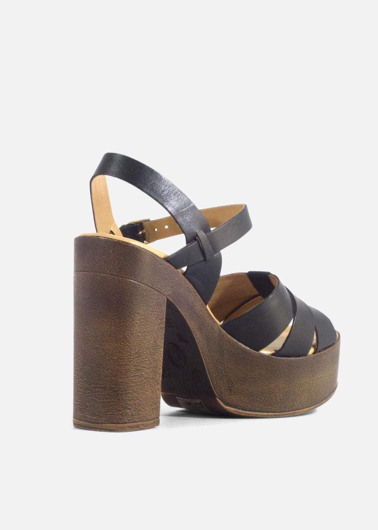 Hollie Wooden Platform Heels Product Image