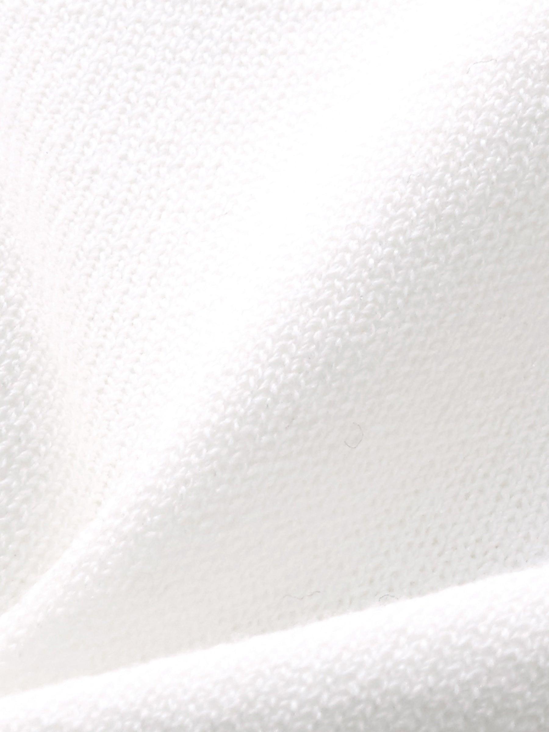 Tencel Blend Openwork Women Ruffle Round Neck Knit Top Product Image