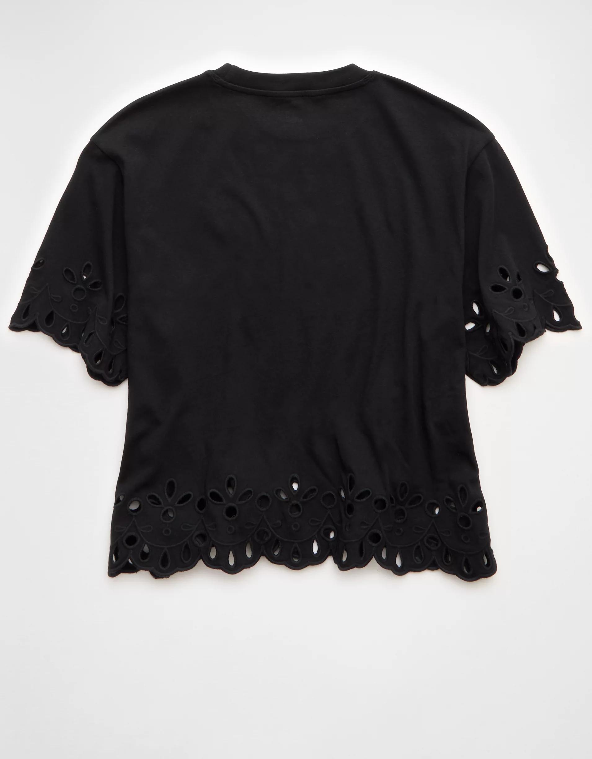 AE Boxy Eyelet T-Shirt Product Image