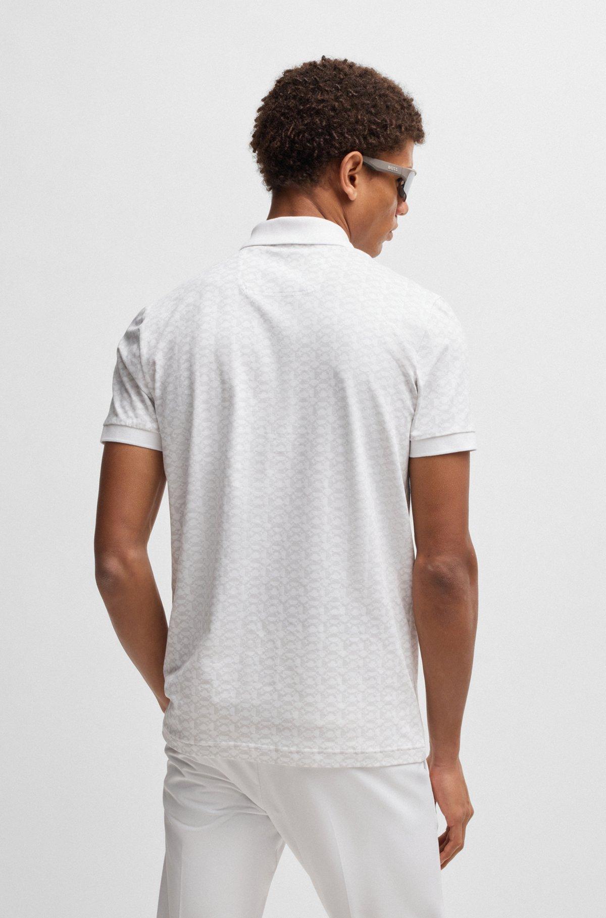 Paddy polo shirt in stretch cotton with printed pattern Product Image