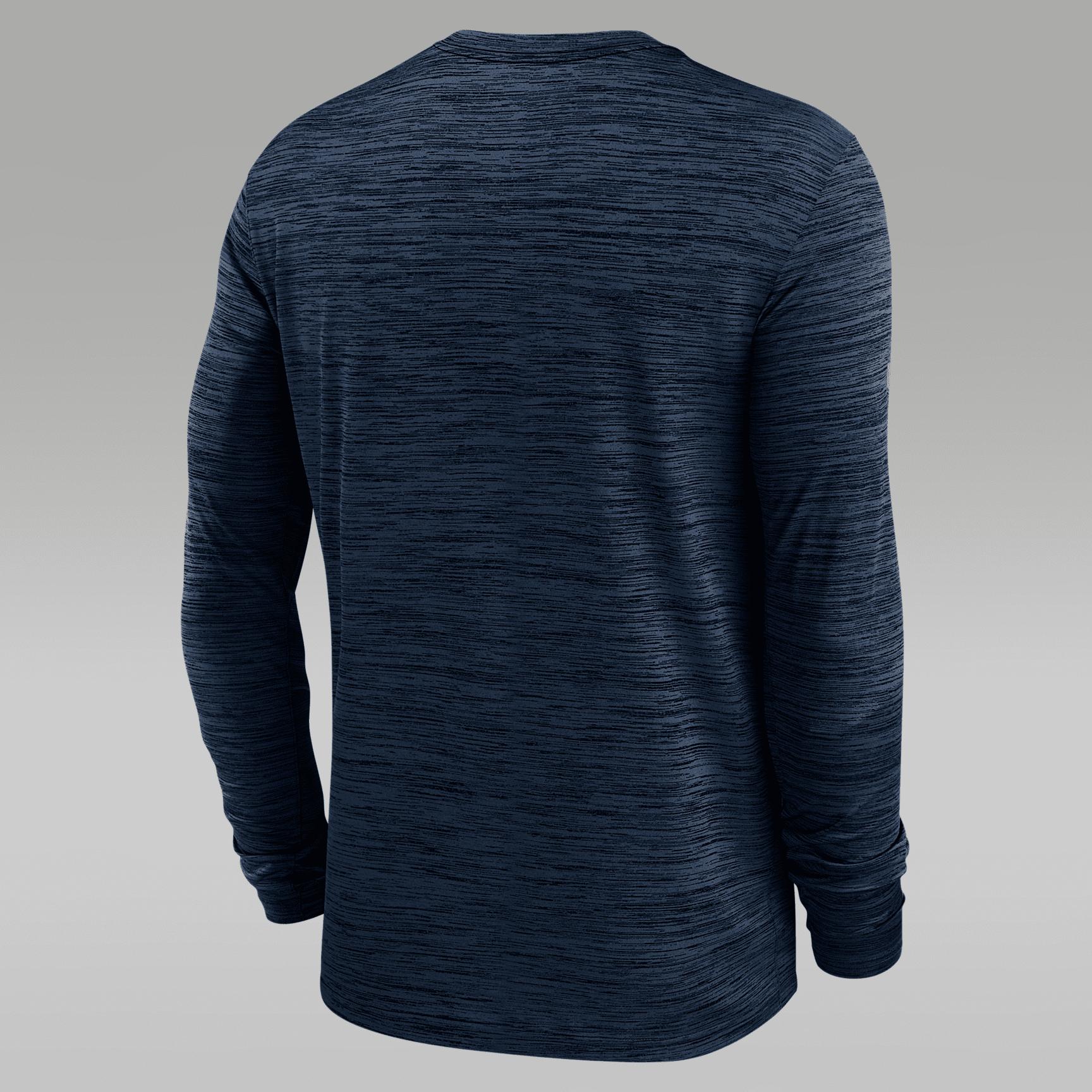 Michigan Sideline Velocity Men's Jordan Brand Dri-FIT College Long-Sleeve T-Shirt Product Image