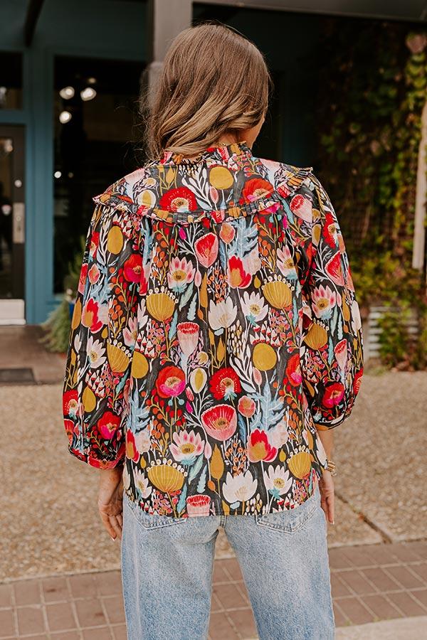 Lost In A Novel Floral Top Product Image