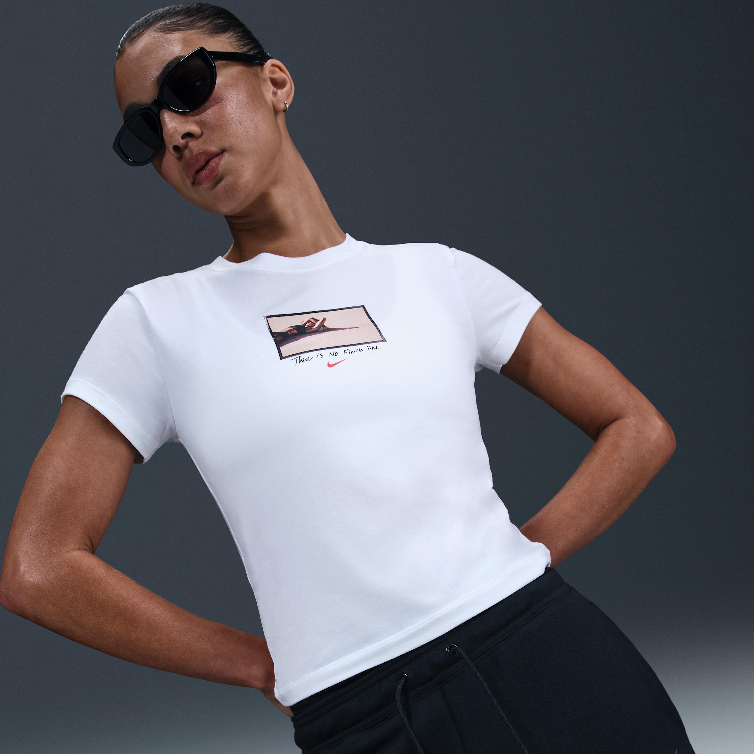 Womens Nike Sportswear Chill Knit Slim Cropped T-Shirt | IB8932-100 Product Image