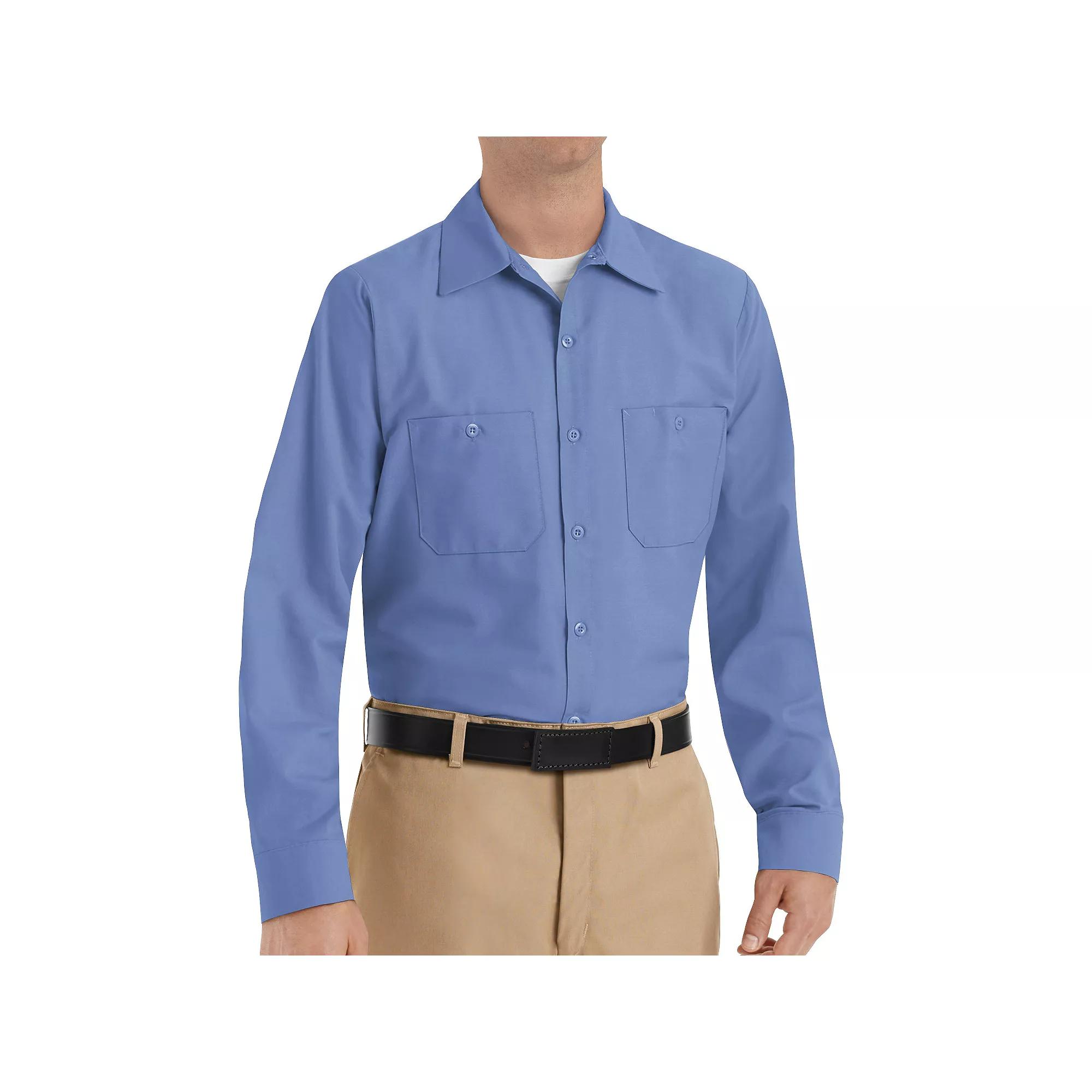 Mens Red Kap Classic-Fit Industrial Long Sleeve Button-Down Work Shirt Product Image