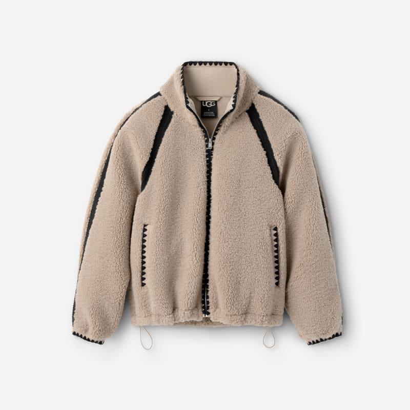 UGG Womens Nikia Crochet UGGfluff Jacket Fleece/Recycled Materials Product Image