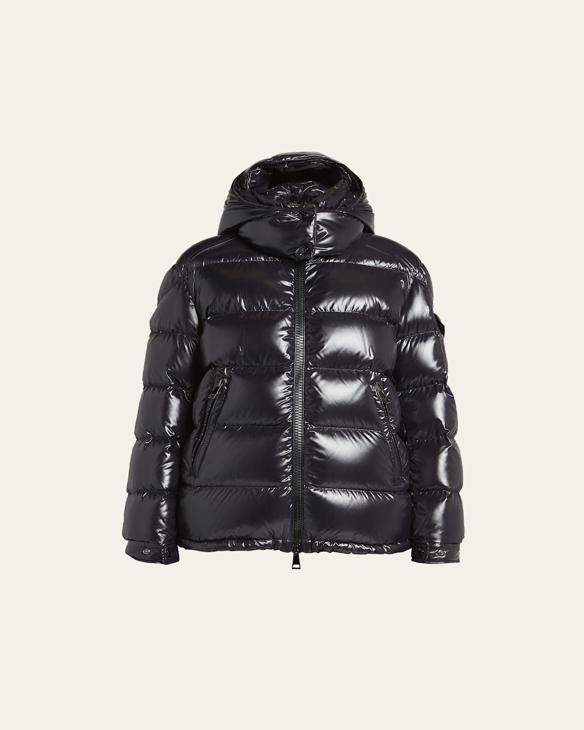 Maire Shiny Puffer Jacket with Removable Hood Product Image