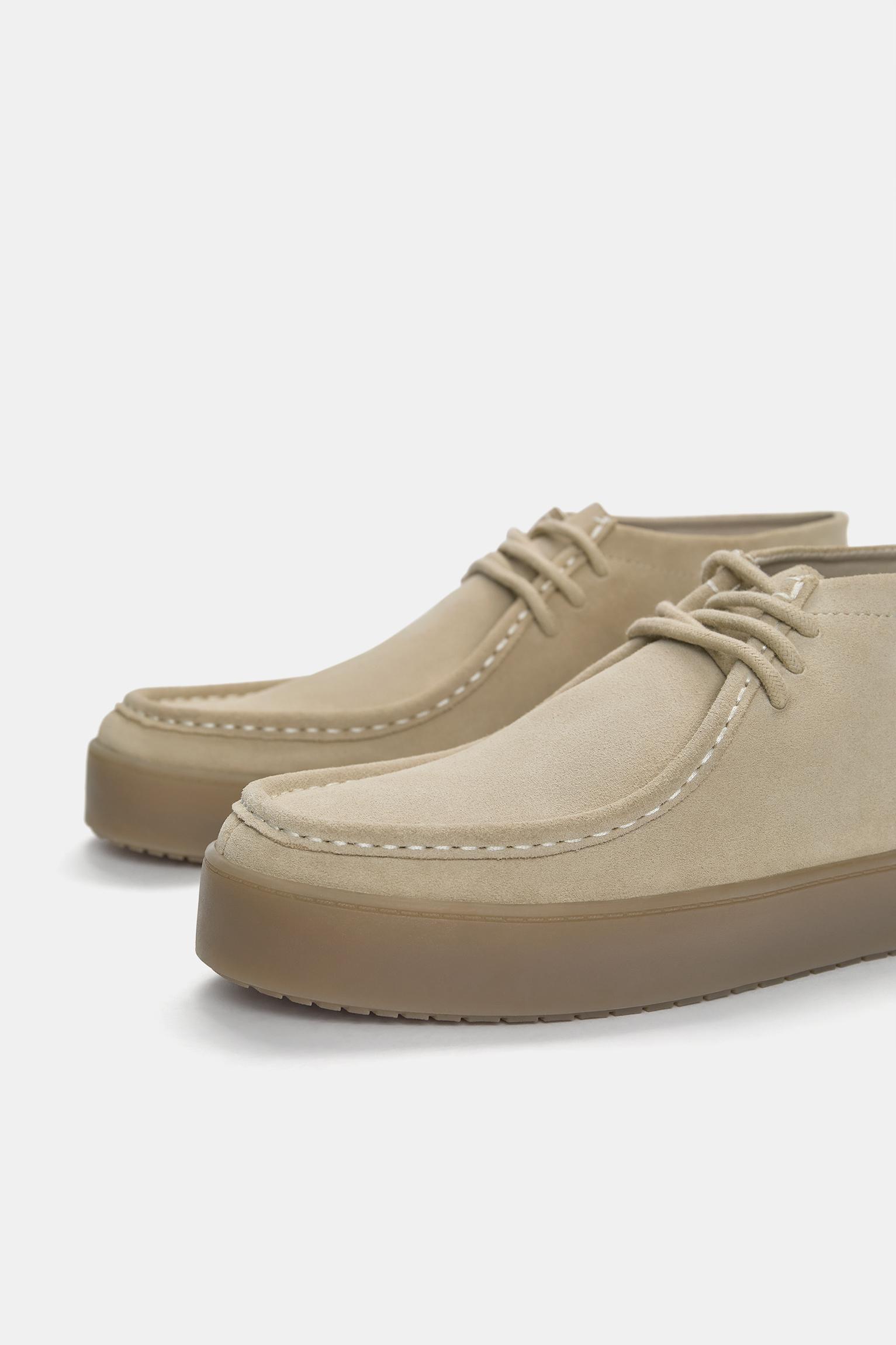 Leather high-top shoes Product Image