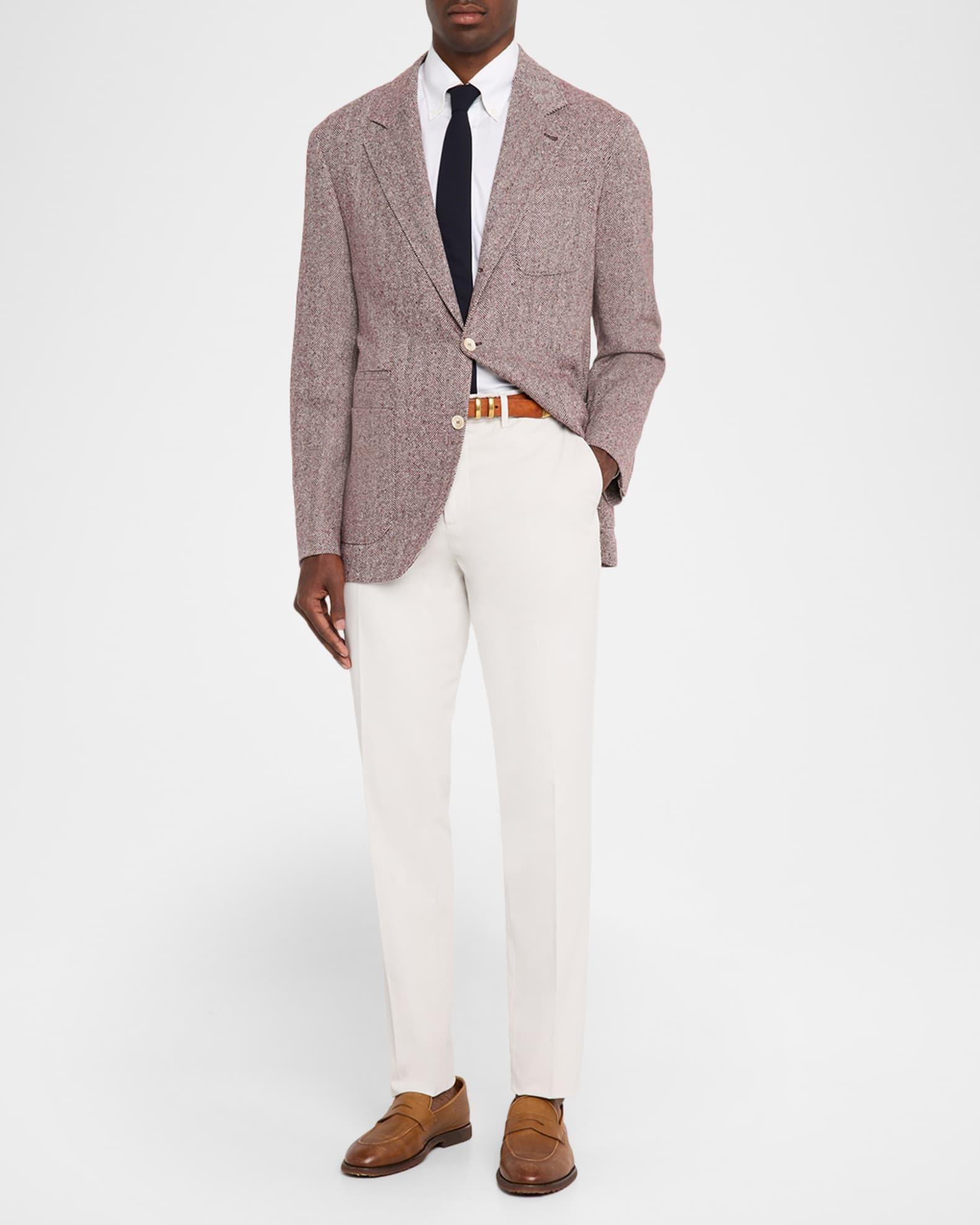 Men's Wool and Cashmere Chevron Sport Jacket Product Image