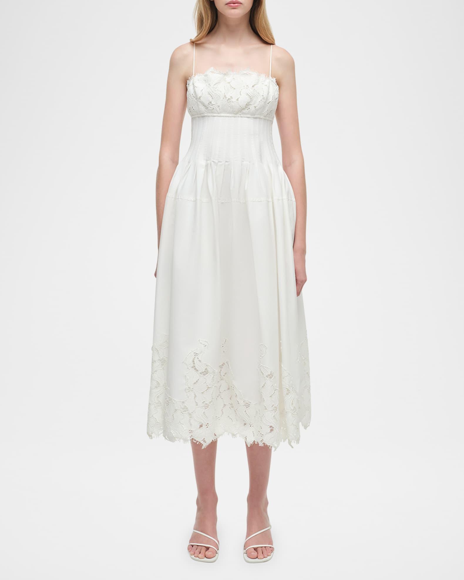 Lilianna Sleeveless Lace Midi Dress Product Image