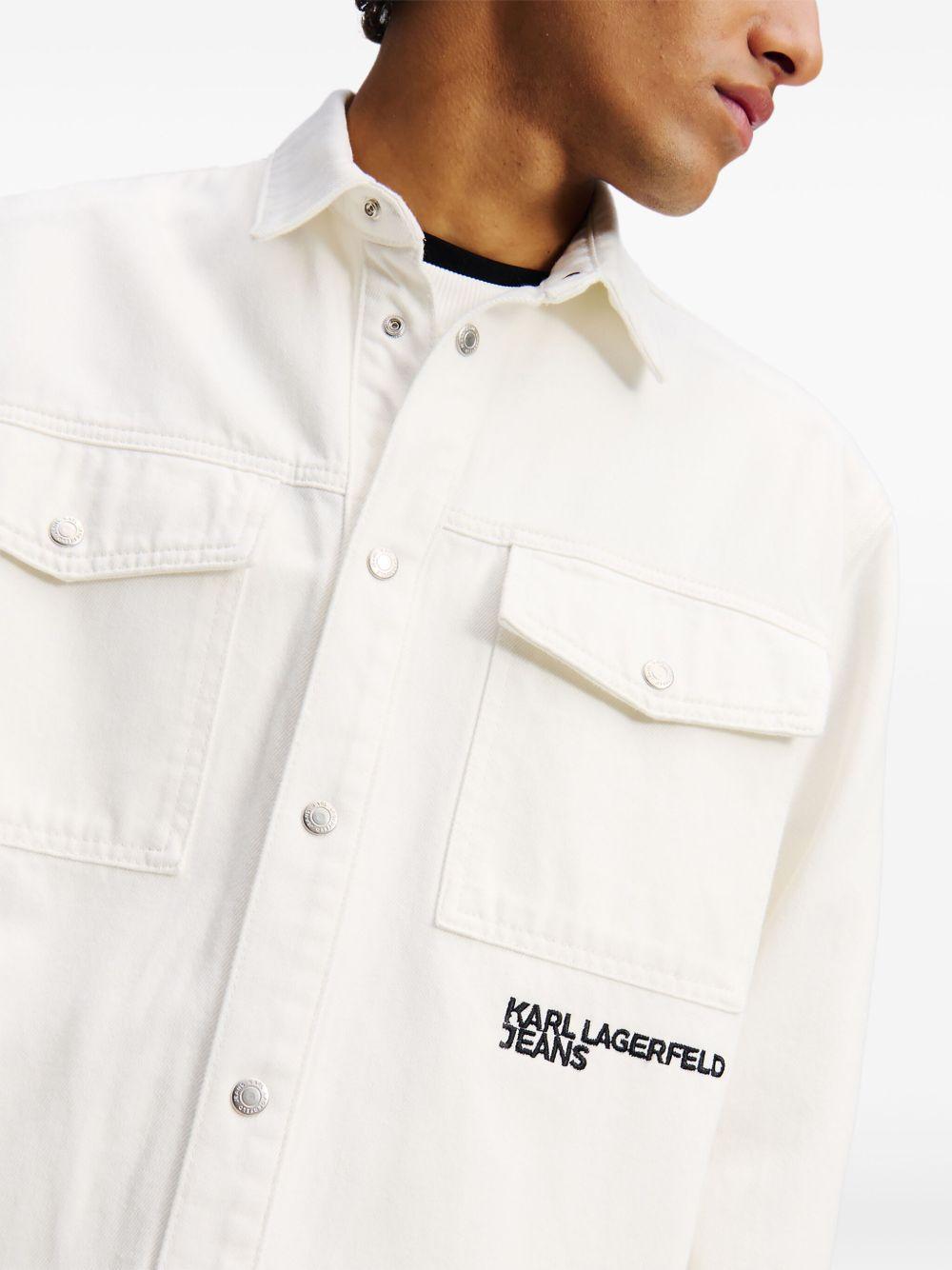 Karl print denim overshirt Product Image