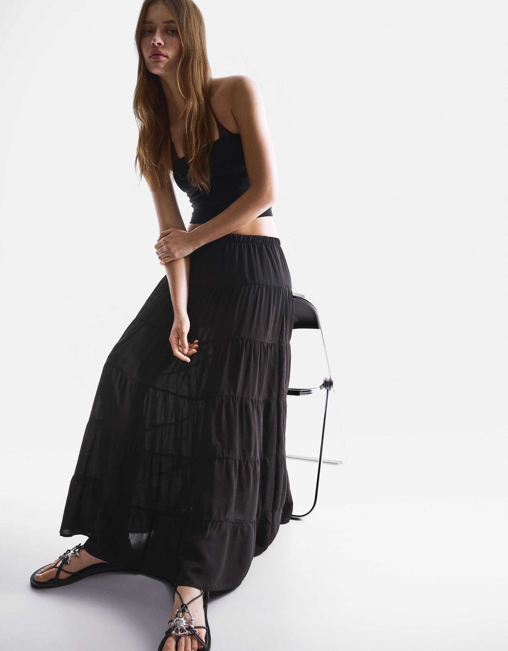 Rustic midi skirt Product Image