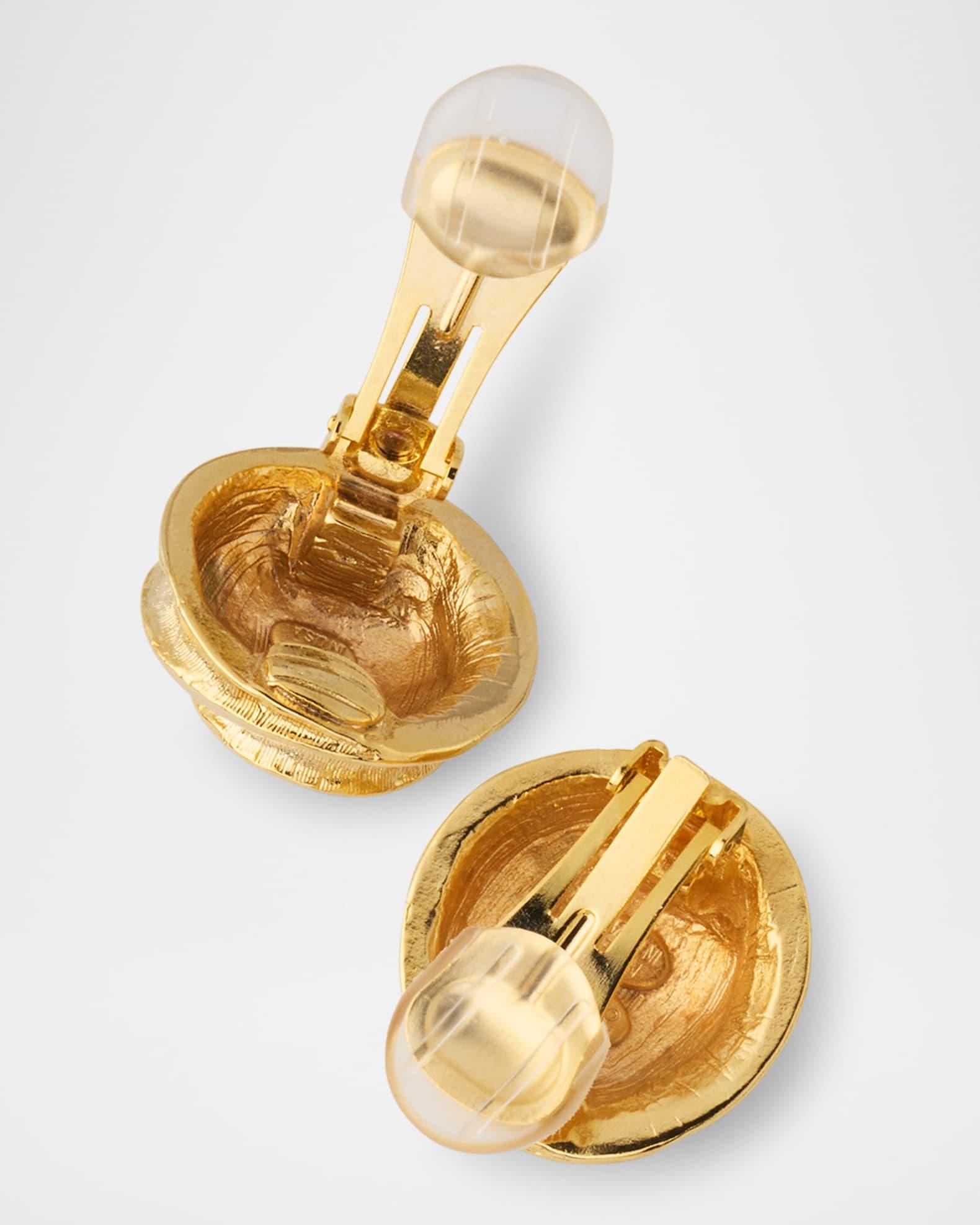 Swirl Button Clip-On Earrings Product Image