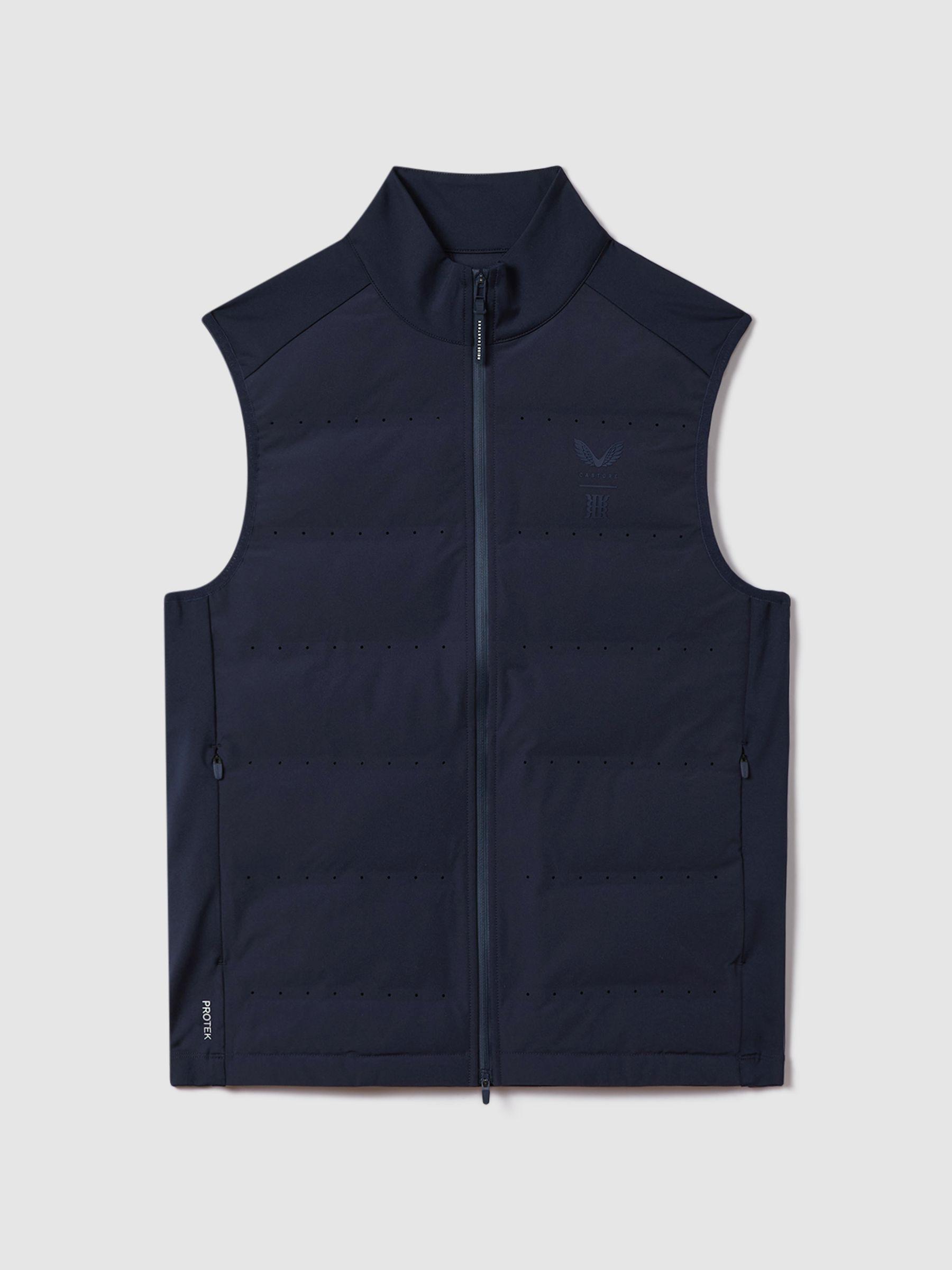 Castore Water Repellent Hybrid Quilted Gilet in Midnight Navy Product Image