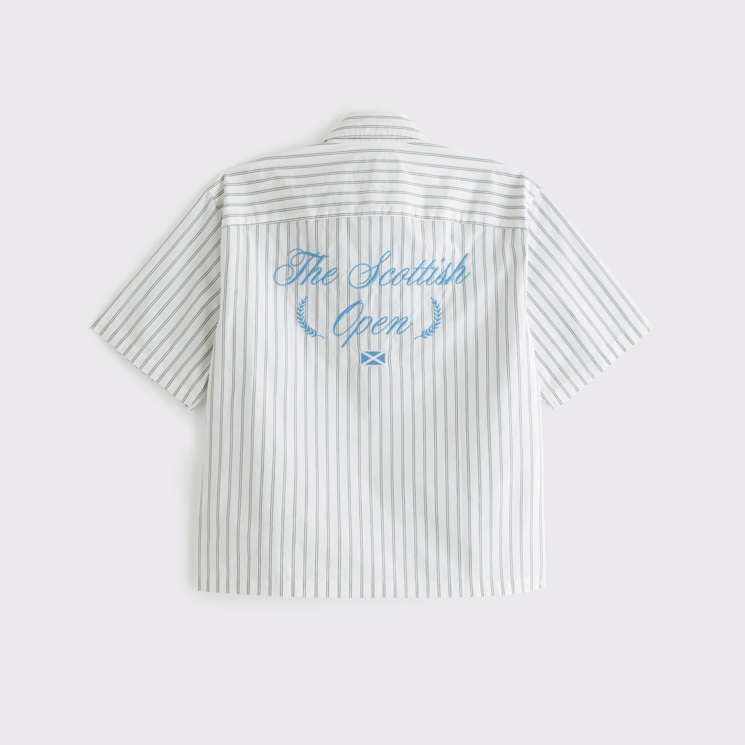 Short Sleeve Cropped PGA Scottish Open Button-Up Shirt Product Image