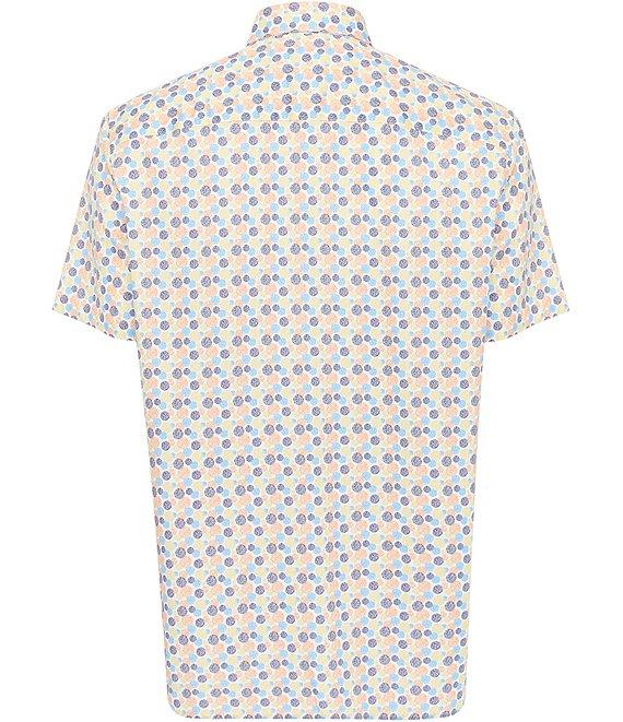 Luchiano Visconti Big & Tall Multi Circle Print Stretch Short Sleeve Woven Shirt Product Image