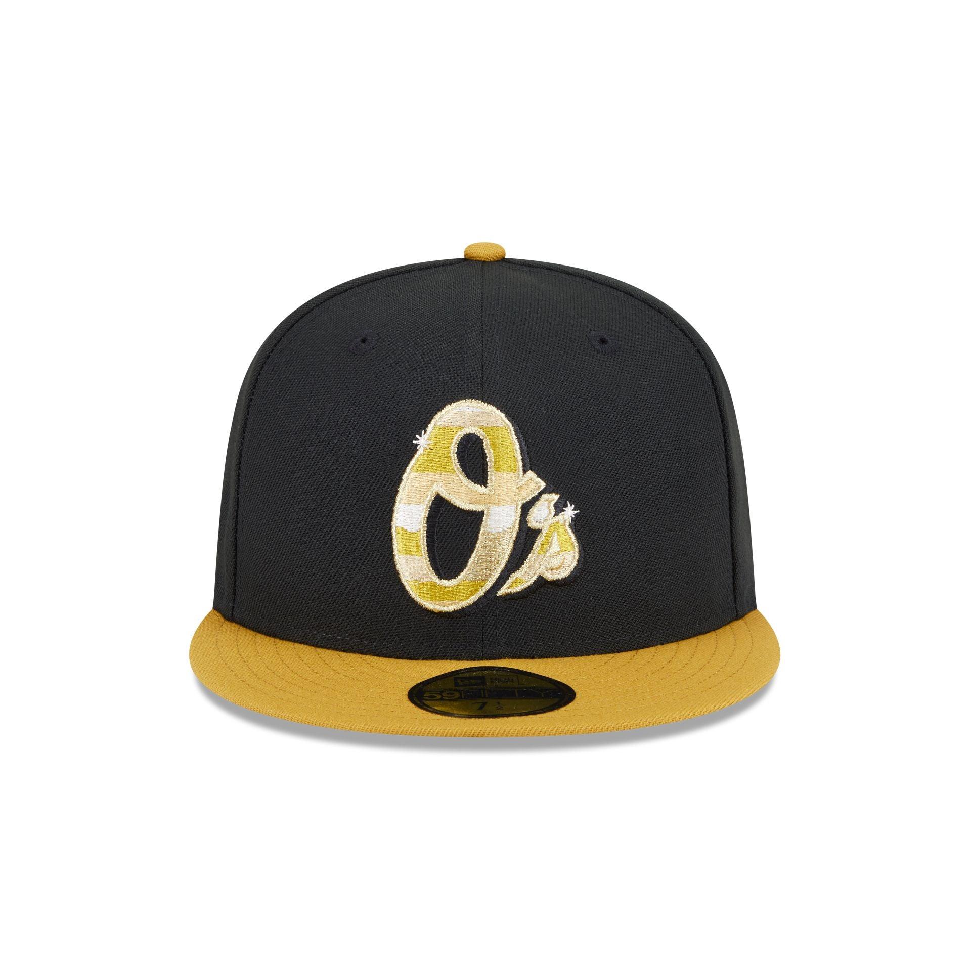 Miami Marlins Metallic Gold Logo 59FIFTY Fitted Hat Male Product Image