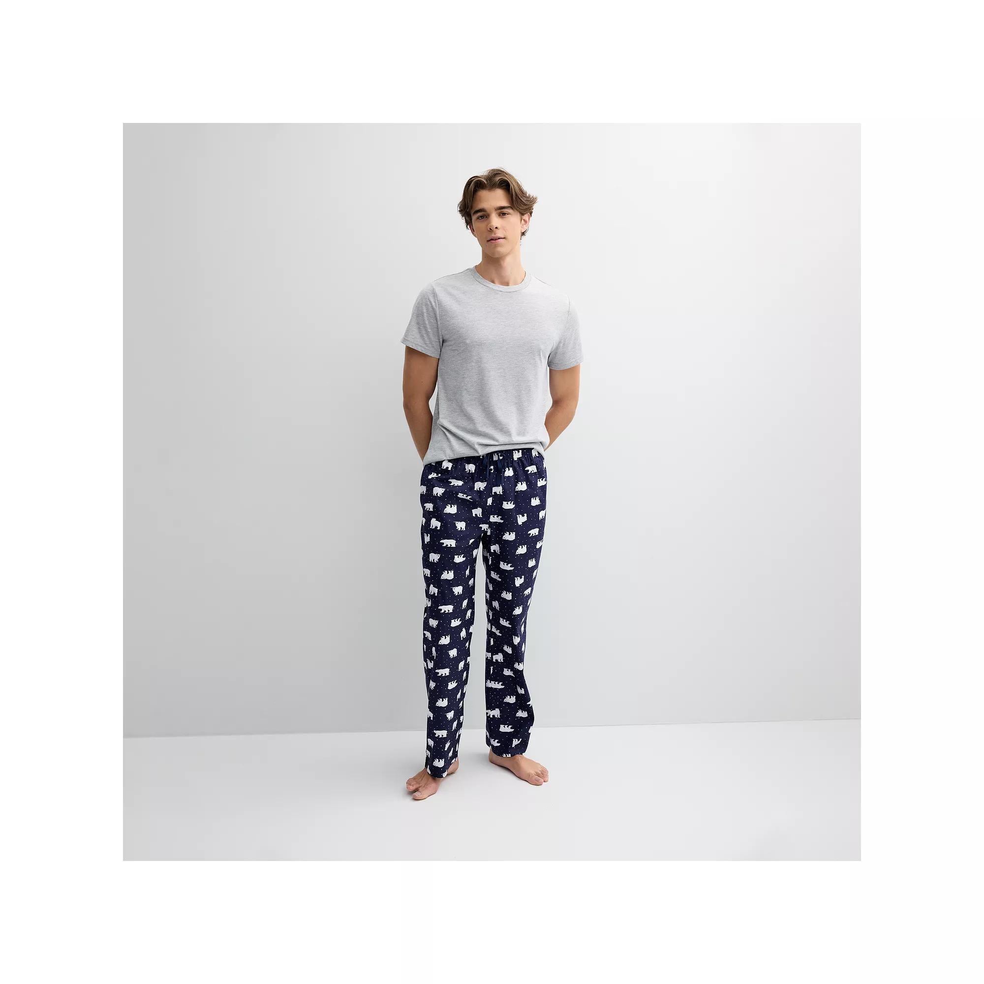 Mens PJs + PANCAKES Pajama T-Shirt & Bottle Print Pajama Pants Set Product Image