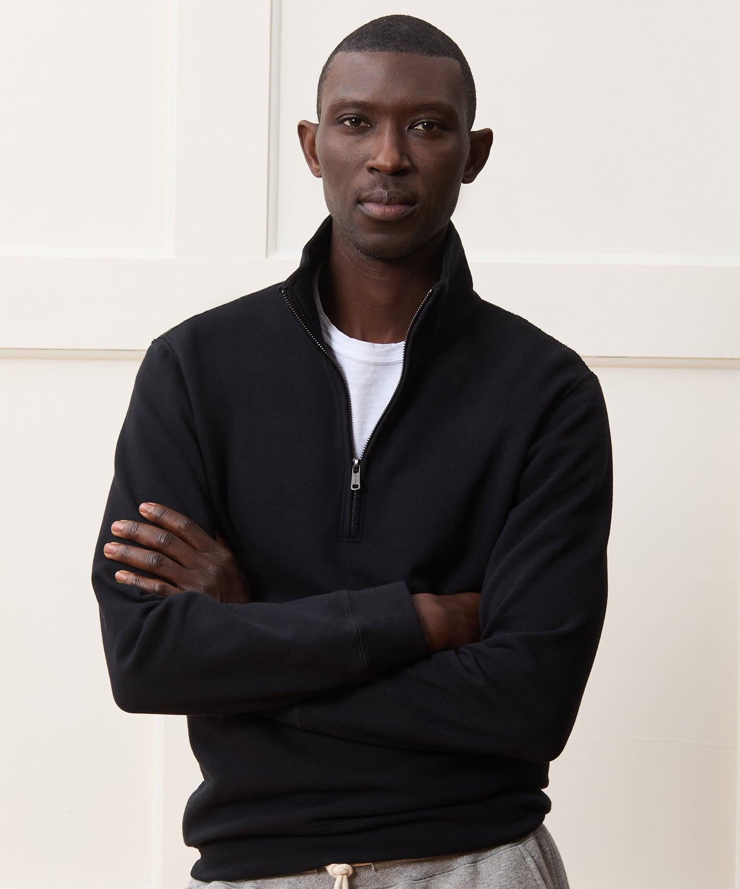 Lightweight Terry Cloth Quarter-Zip Product Image