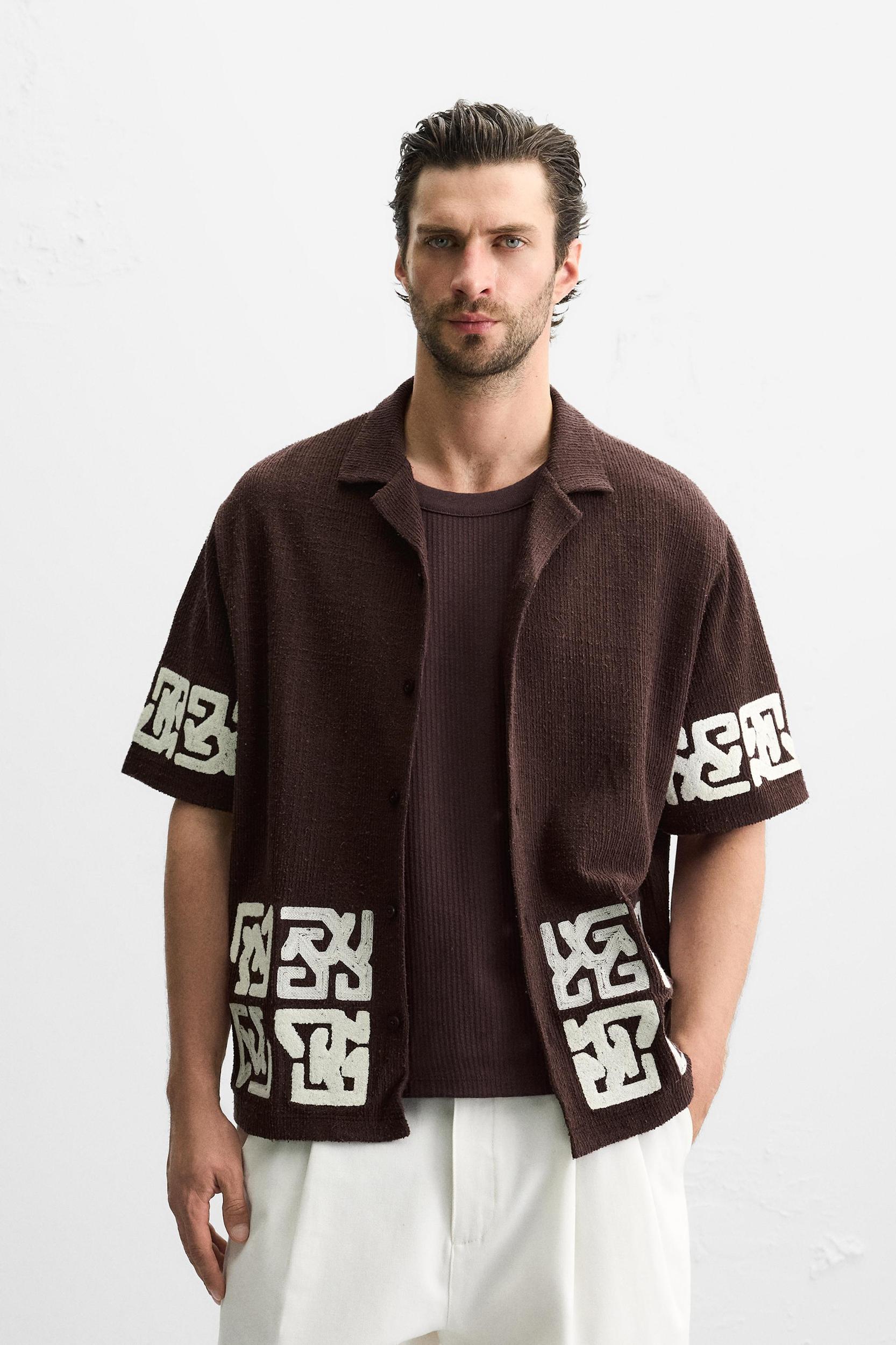 RELAXED FIT EMBROIDERED SHIRT Product Image