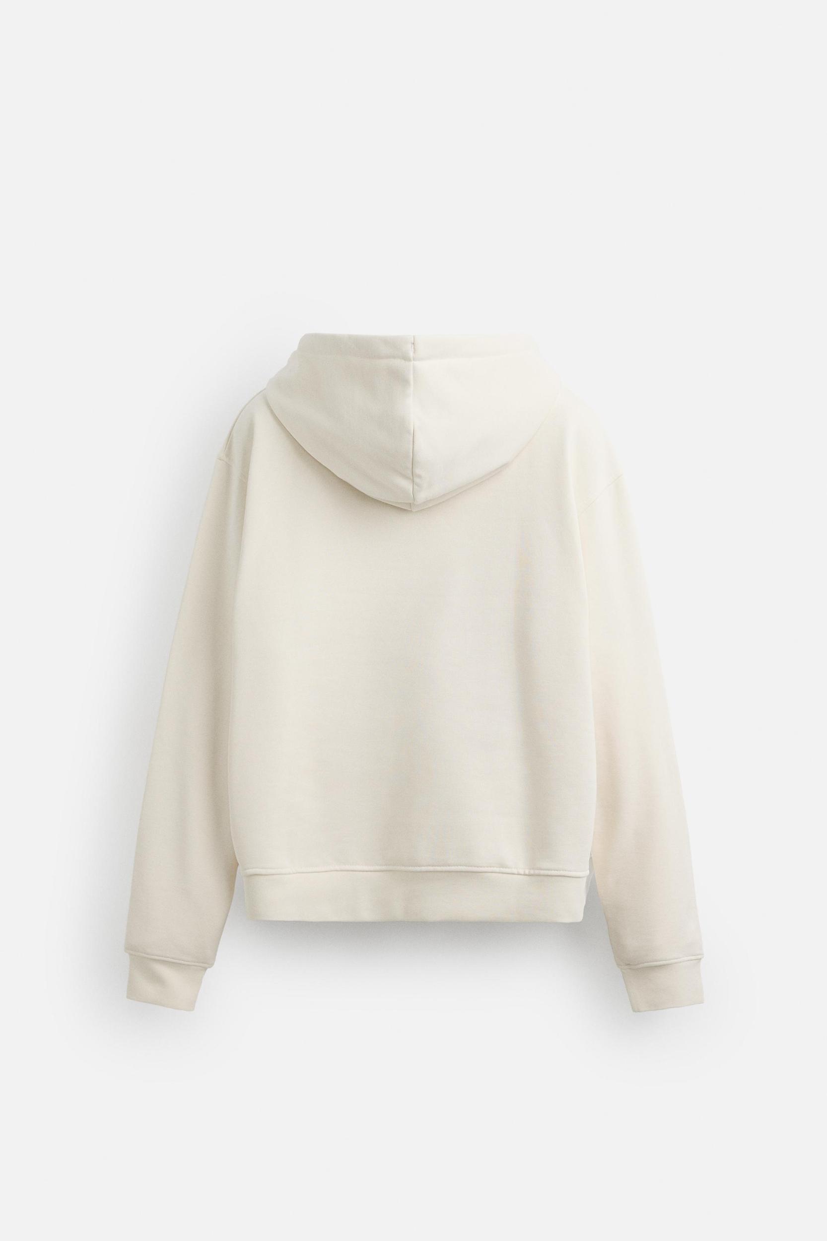 BASIC HOODED ZIP-UP SWEATSHIRT Product Image