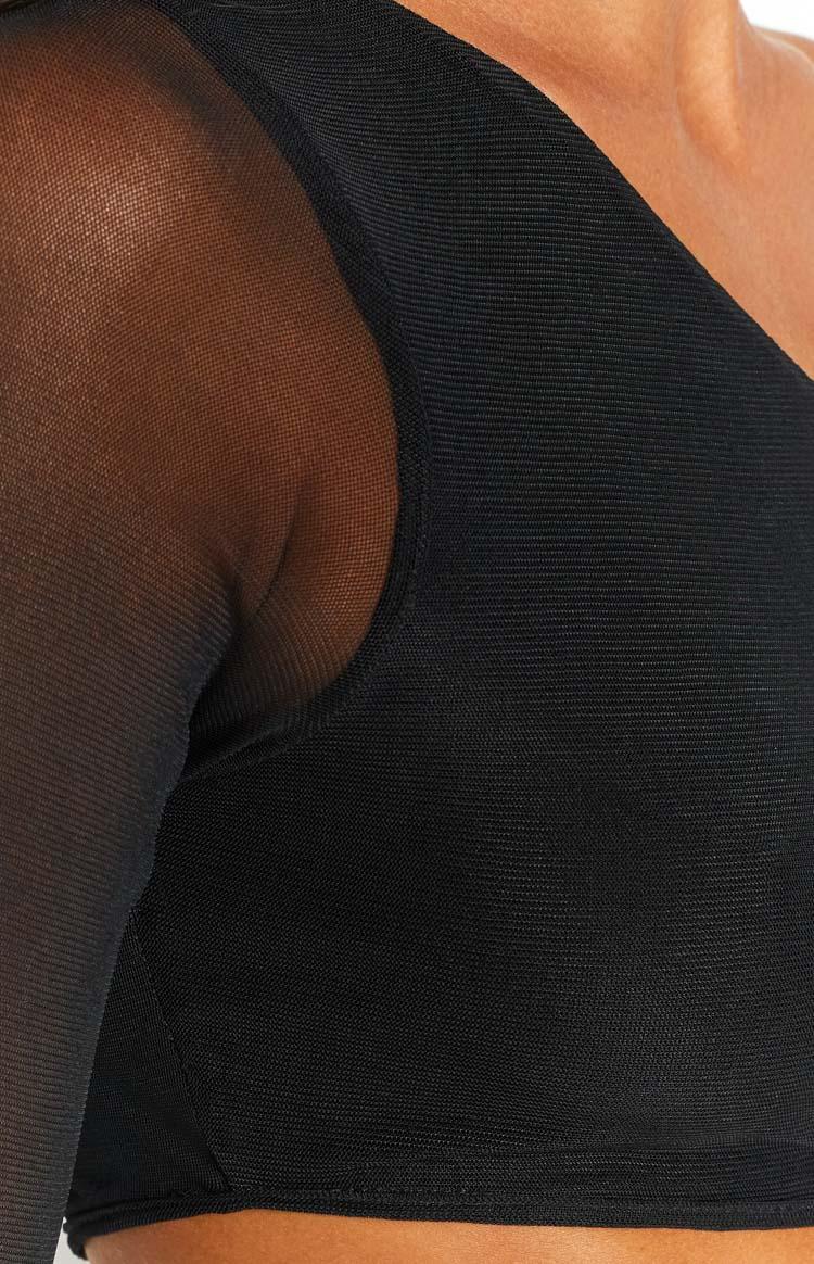 Piper Black One Sleeve Mini Dress Product Image