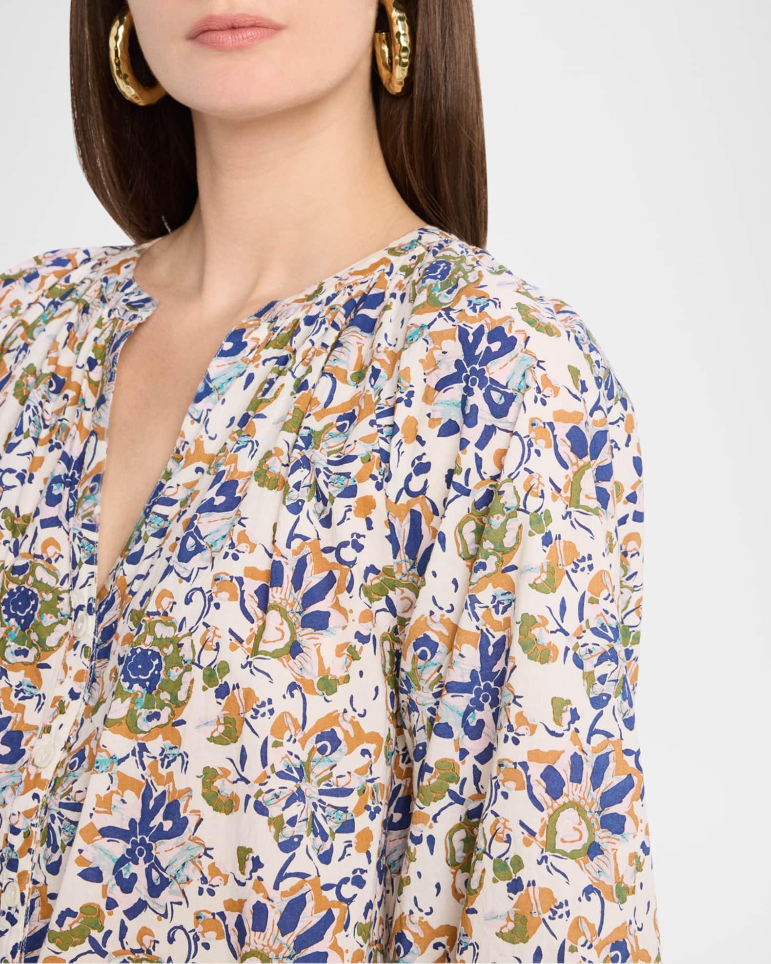 Mitte Floral-Print Organic Cotton Voile Top Product Image