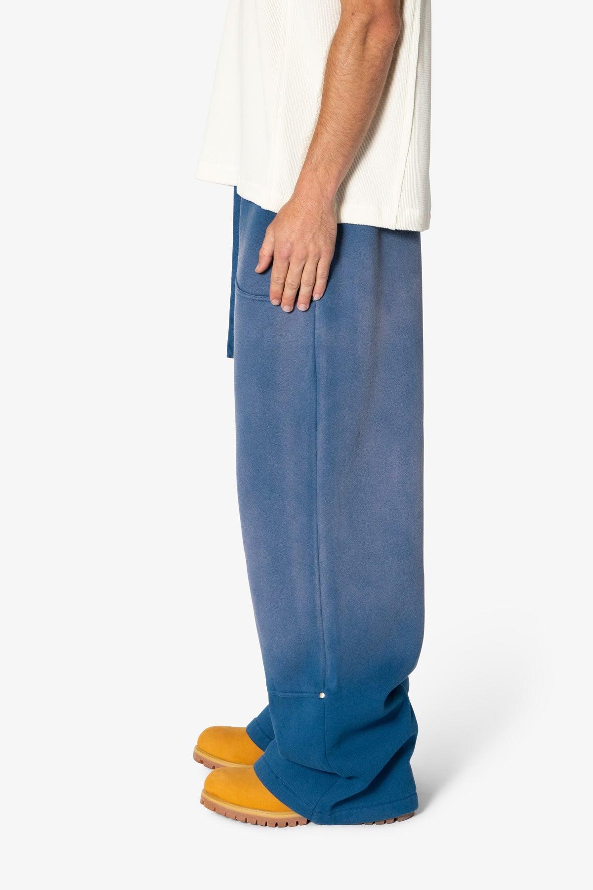 West Double Knee Sweatpants - Blue Product Image