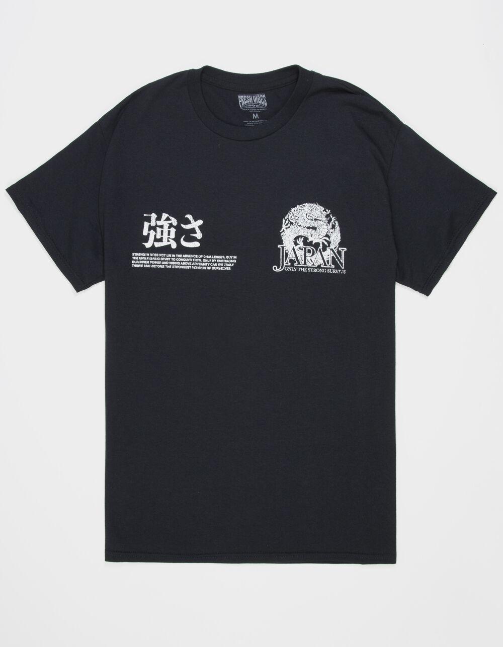 FRESH VIBES Survive Mens Tee - BLACK Product Image