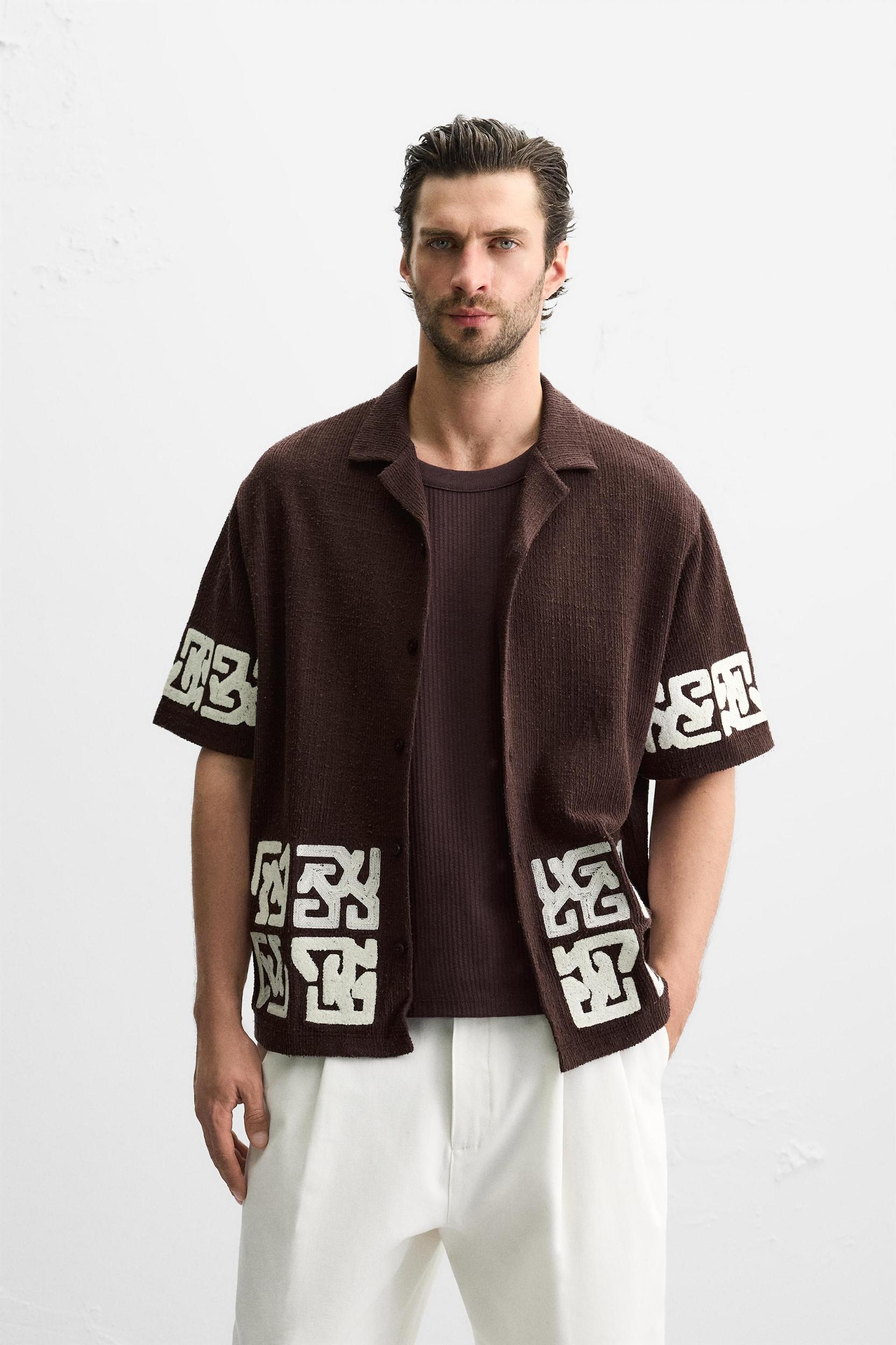 RELAXED FIT EMBROIDERED SHIRT Product Image