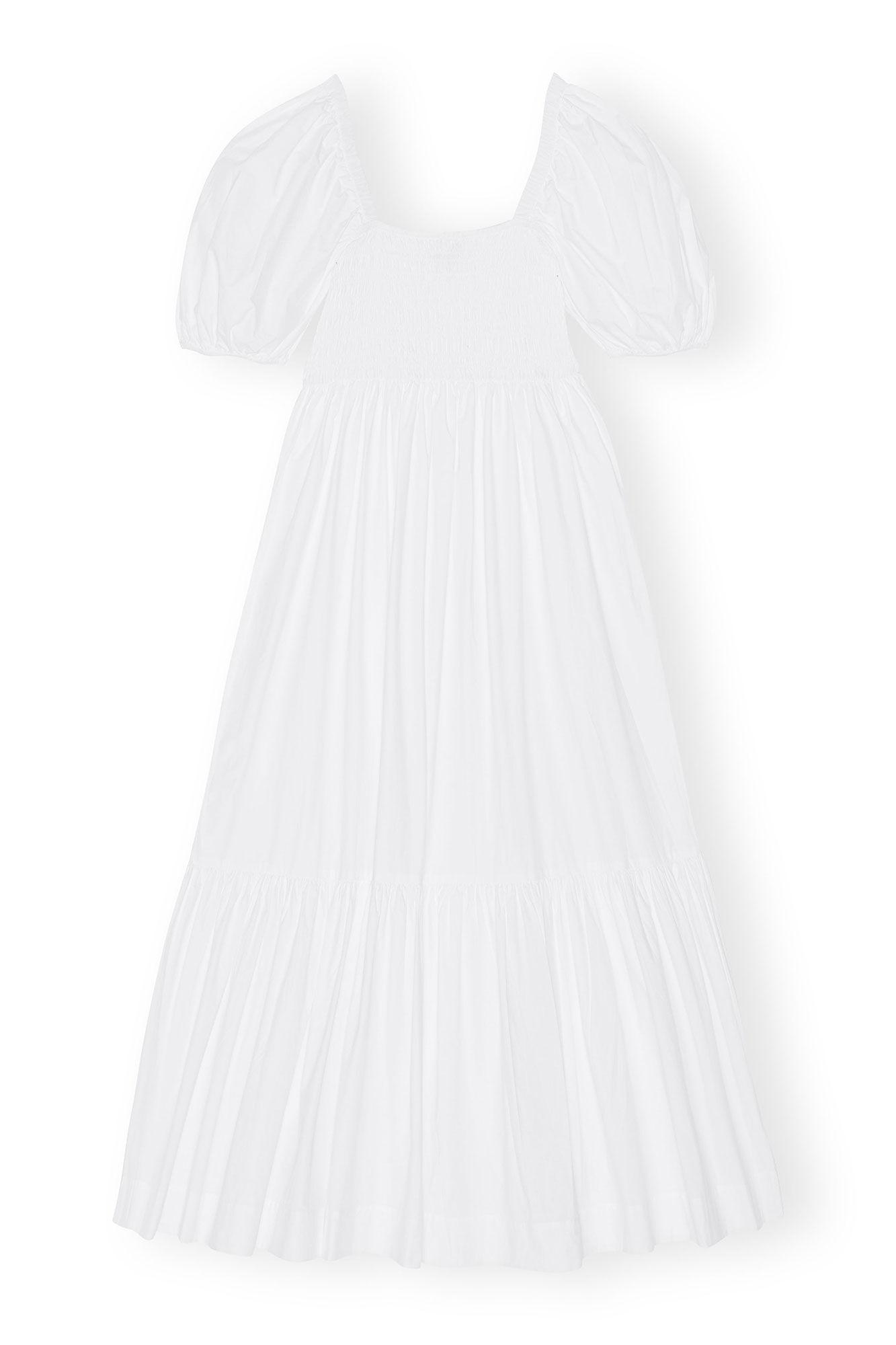 Cotton Poplin Smock Maxi Dress Product Image