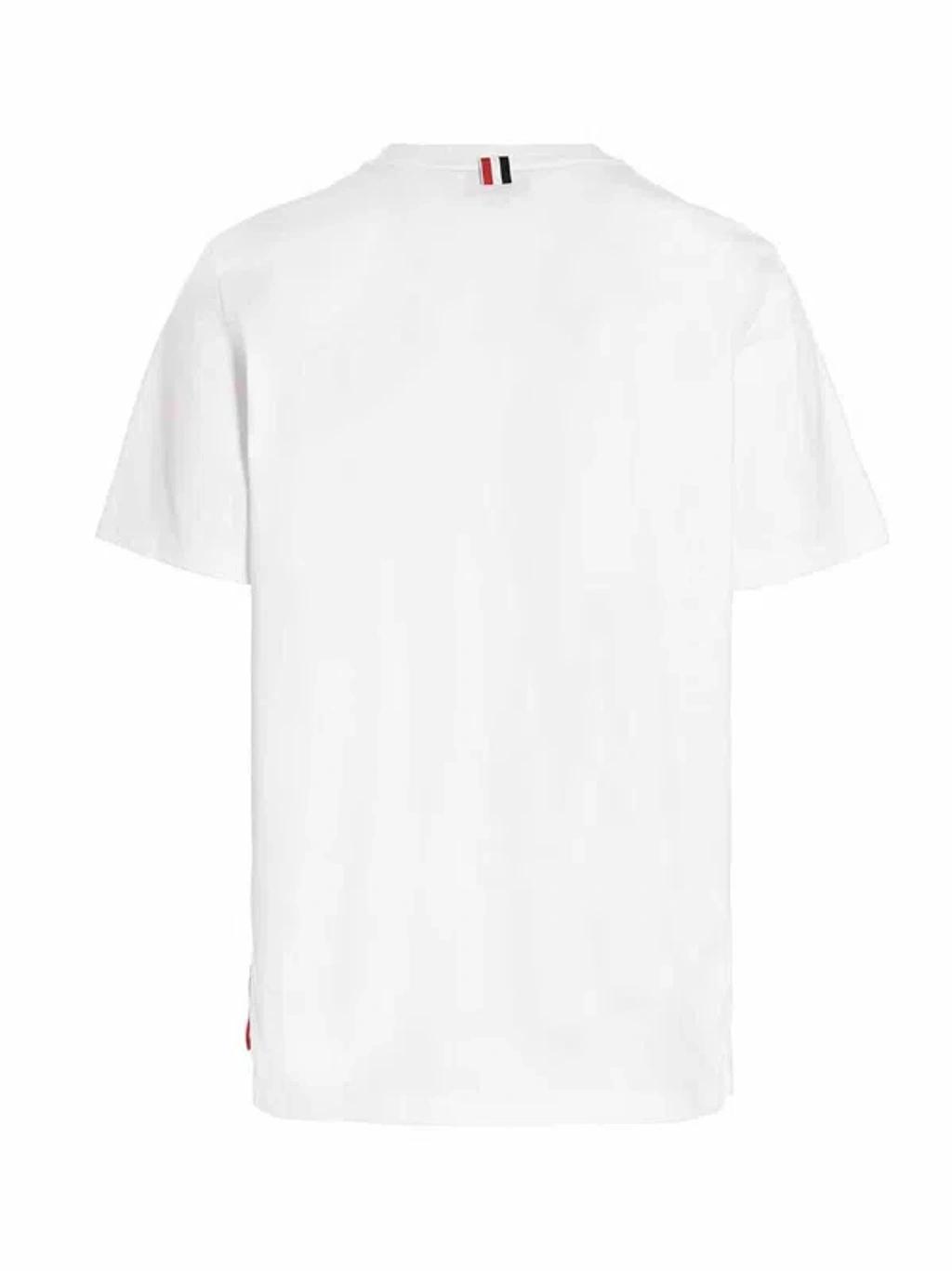 THOM BROWNE Oversized Pocket T-shirt Clothing In White Product Image