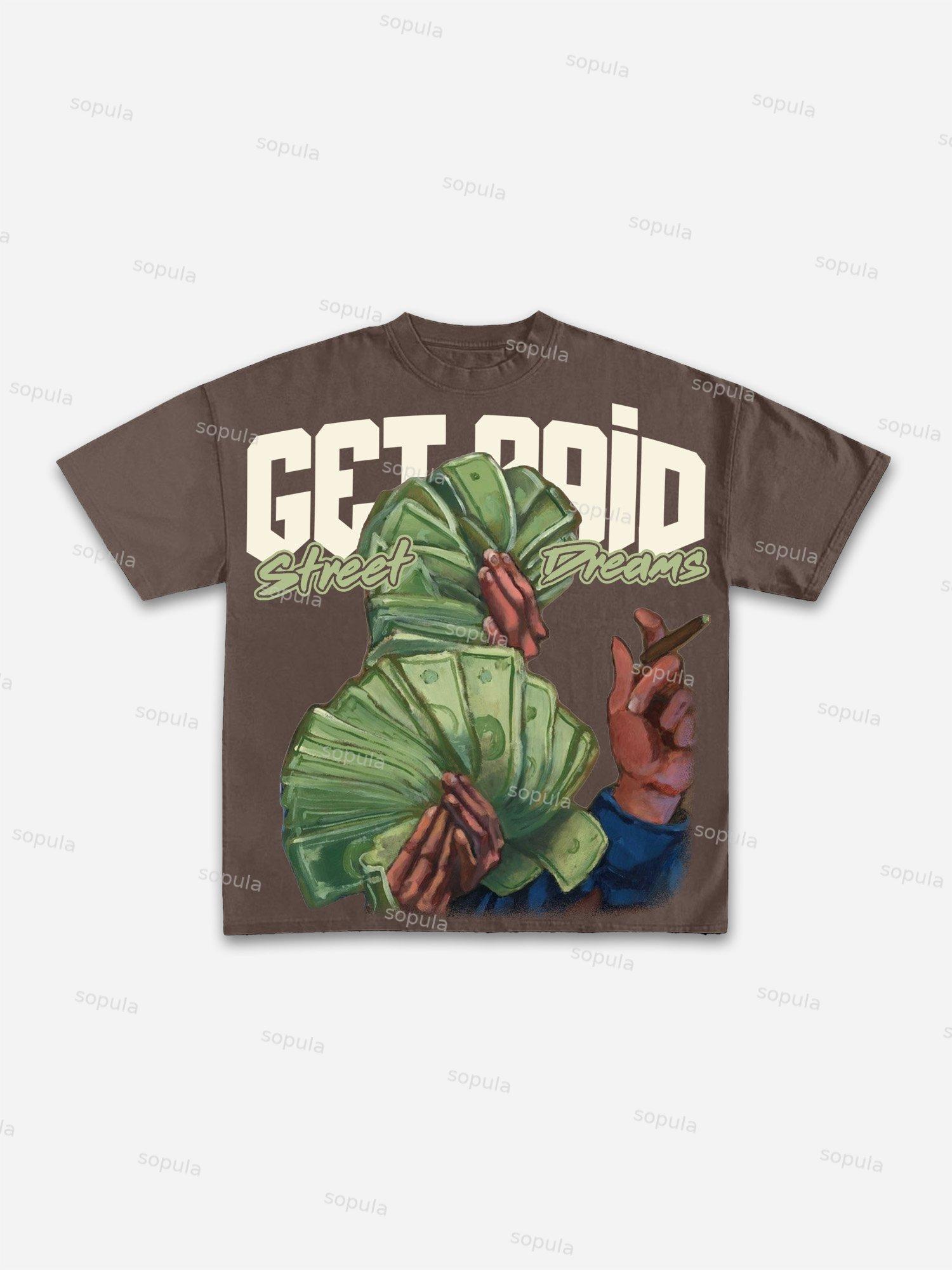 Money Matters Retro Graphic Cotton T-shirt Product Image