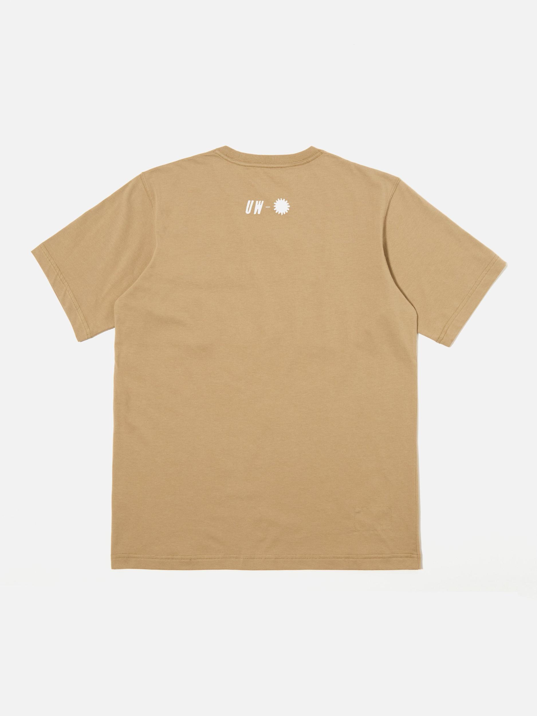Universal Works Print Tee in Sand 'Hotel Deluxe' Single Jersey Product Image