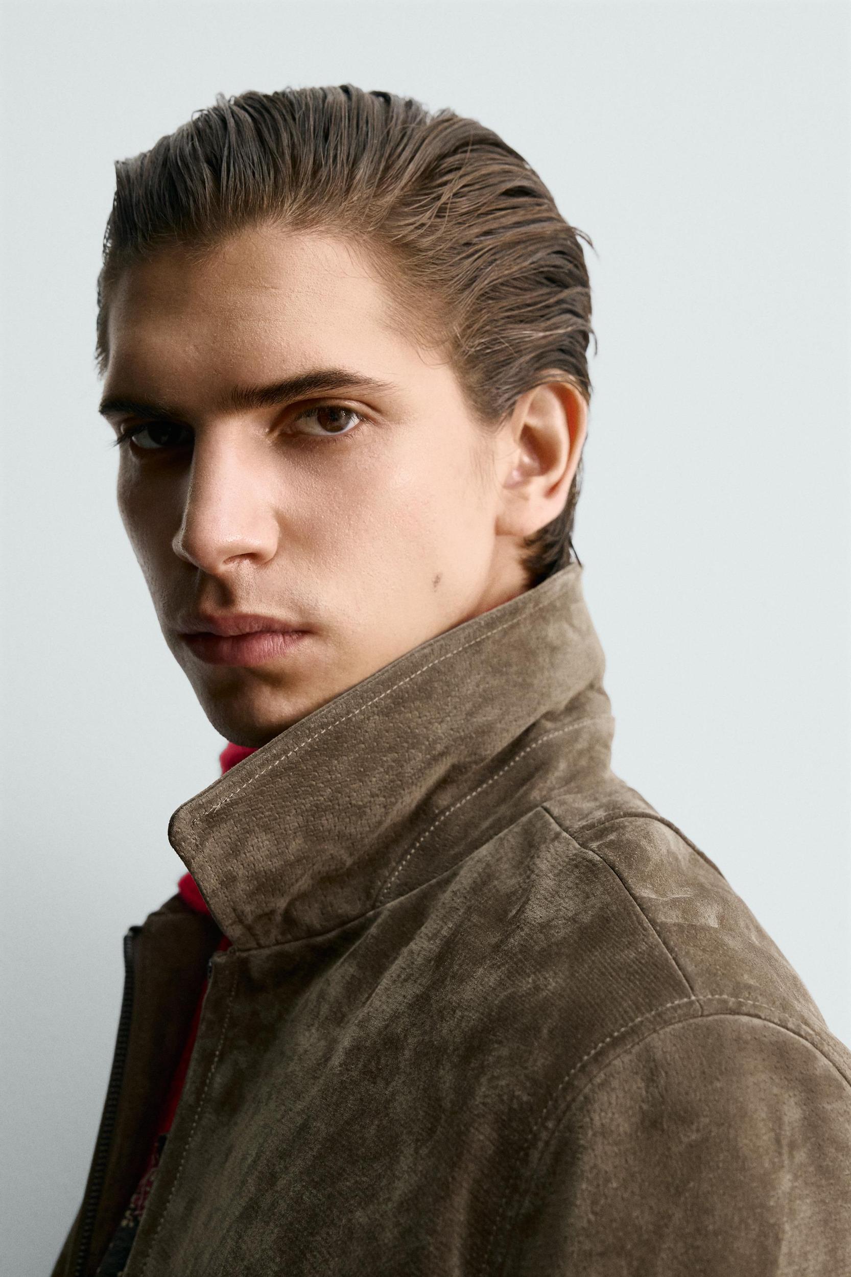 SUEDE LEATHER BOXY FIT JACKET Product Image