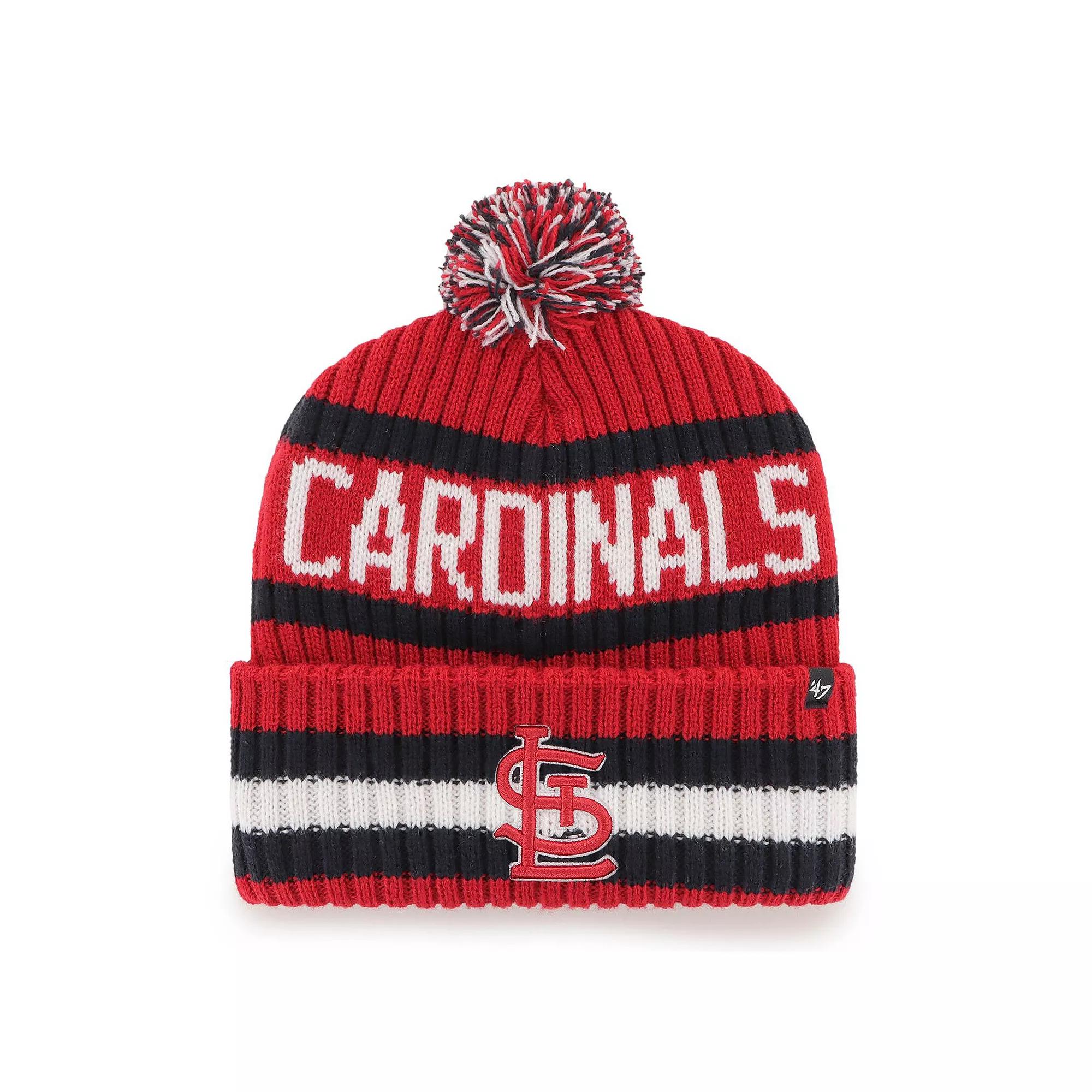 Men's '47 Red St. Louis Cardinals Bering Cuffed Knit Hat with Pom Product Image