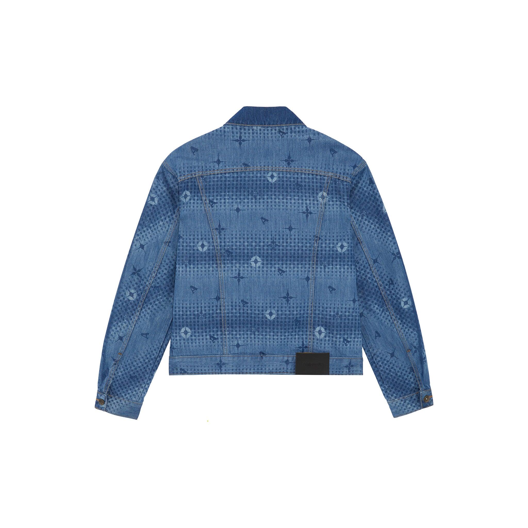 Men's Laser Fitted Denim Jacket Male Product Image
